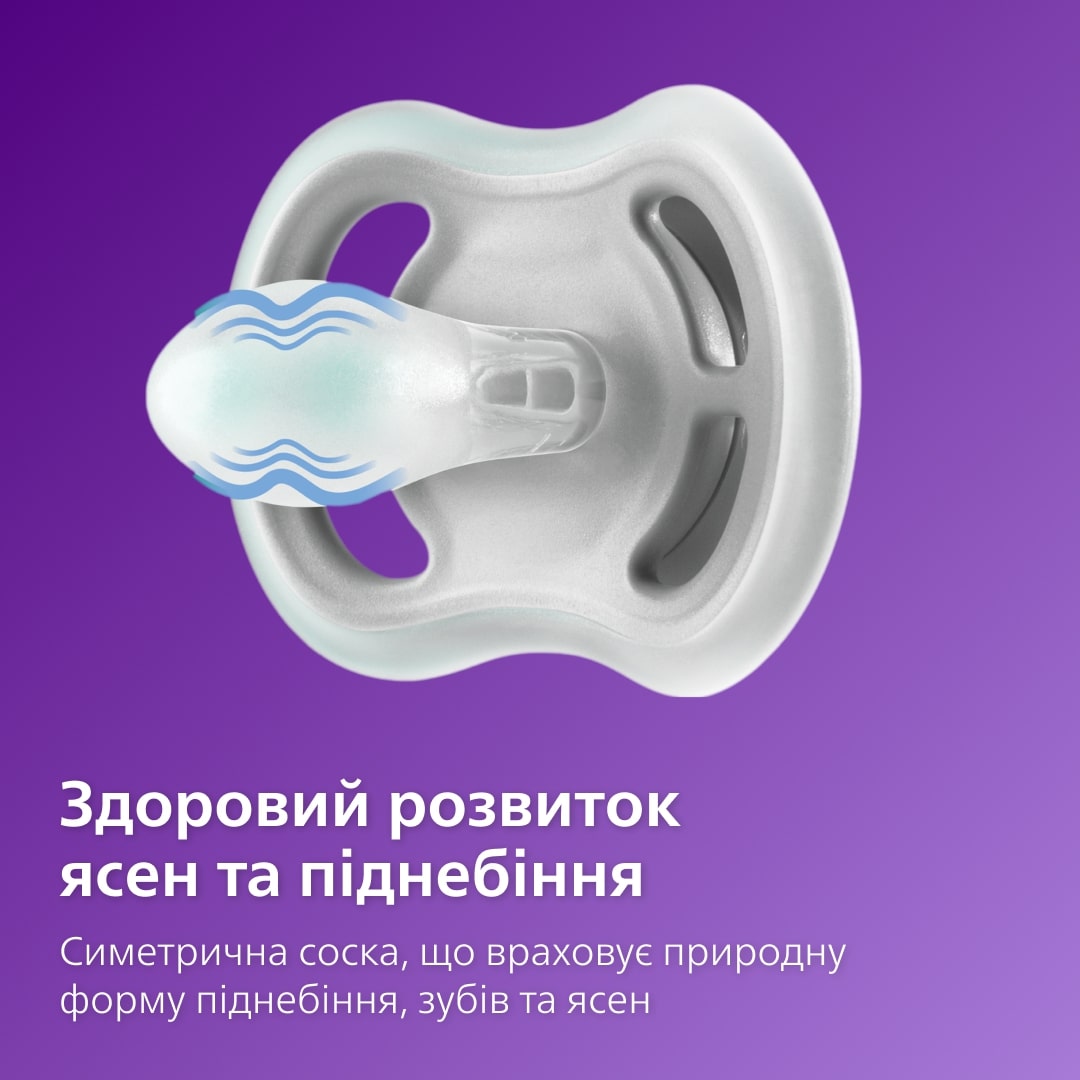 Пустышка Avent ортодонтична Ultra Air для мальчиков 0-6 мес, 2шт