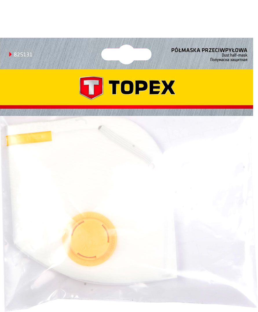 Маска захисна TOPEX, 2 клапани, клас захисту FFP1