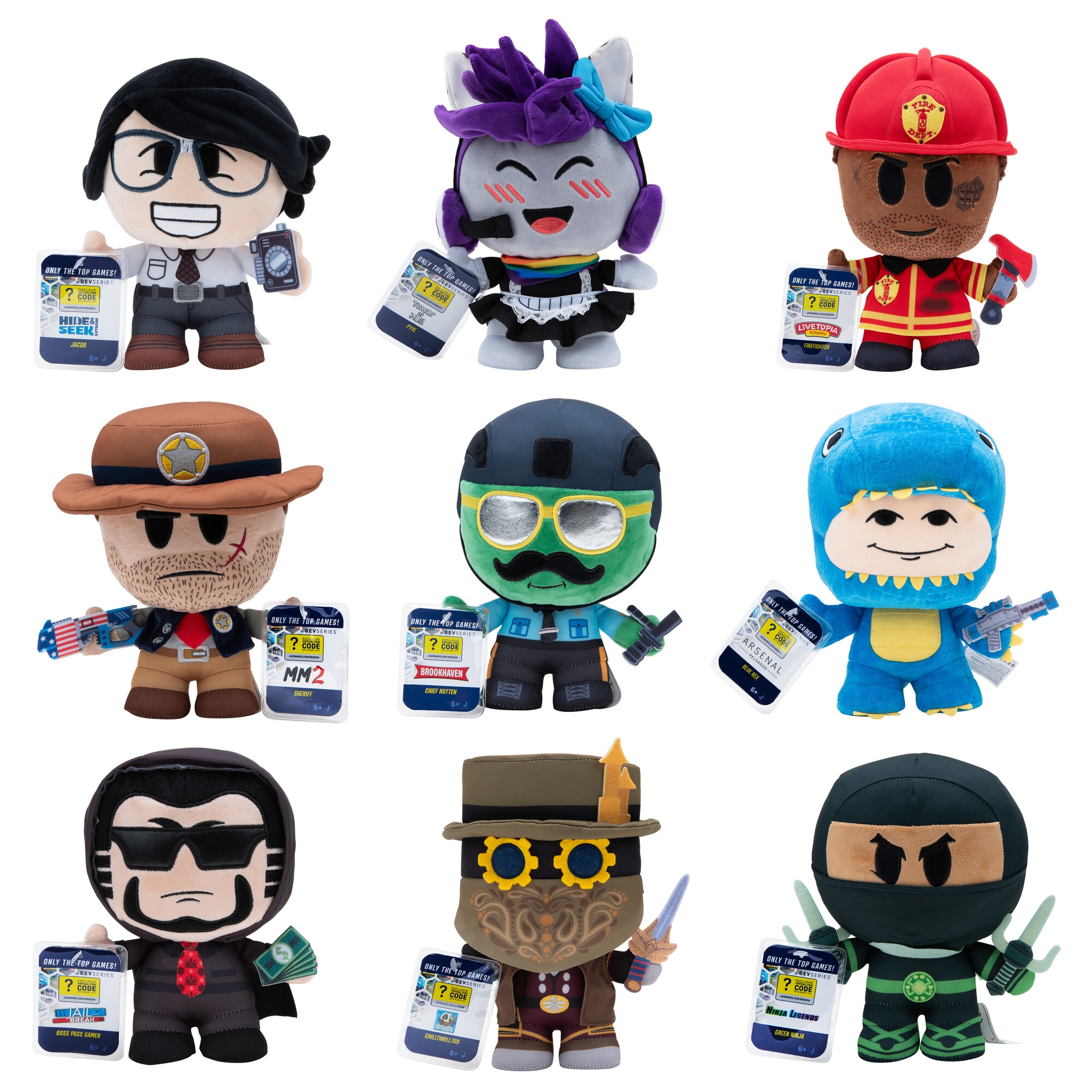 М`яка іграшка DevSeries Collector Plush Jailbreak: Boss Pass Gamer