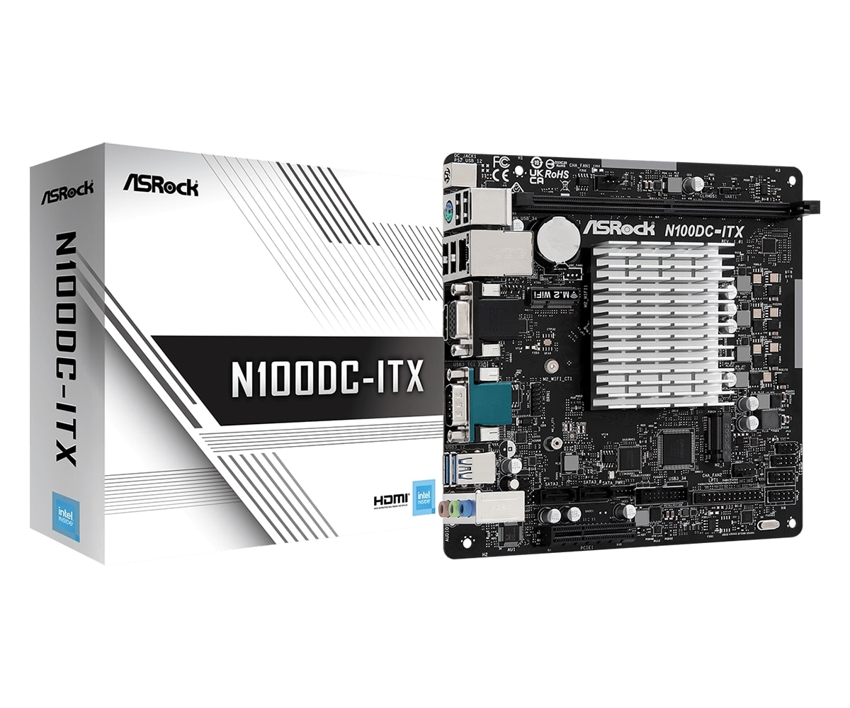 Материнська плата ASRock N100DC-ITX Intel Quad core N100