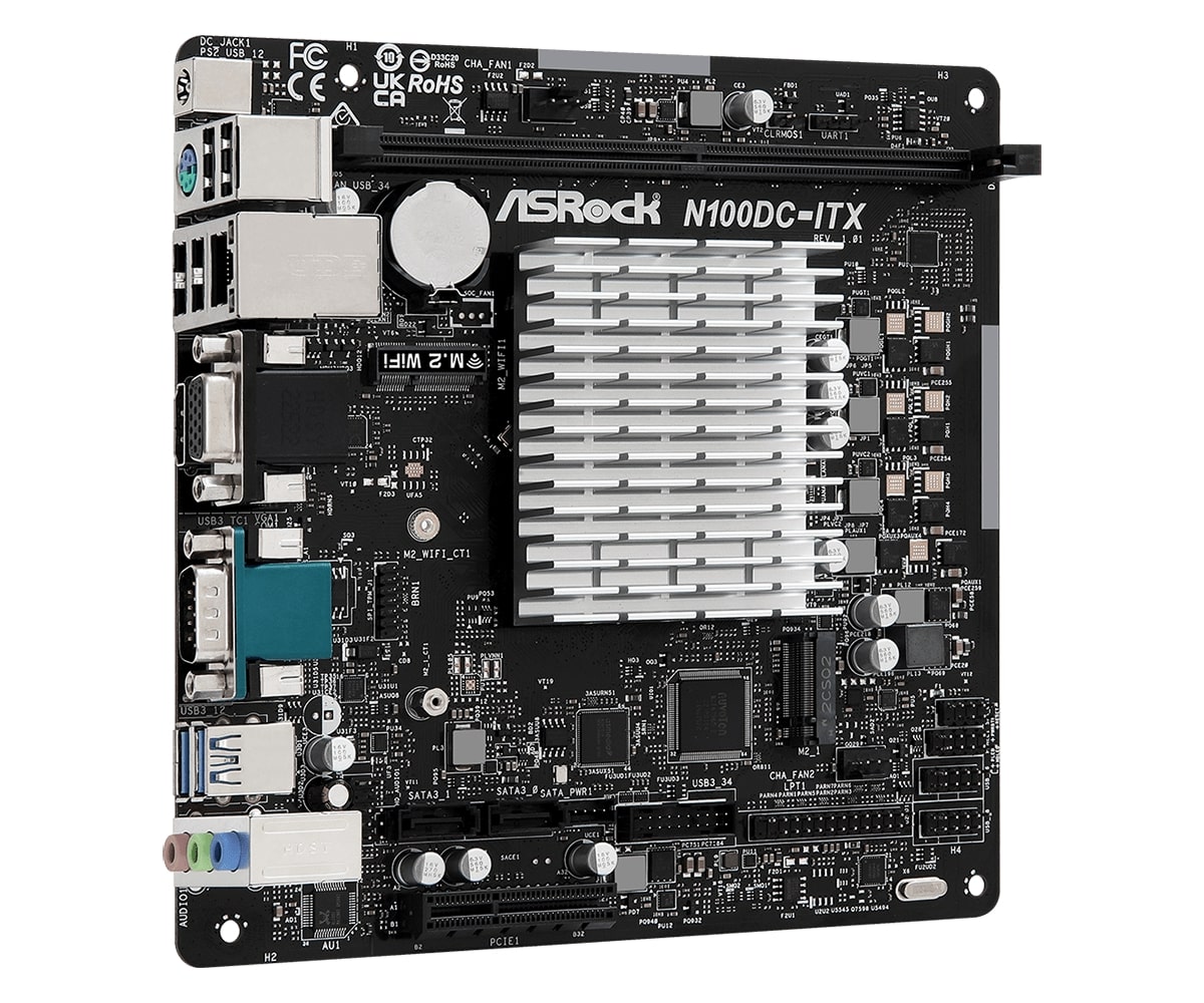 Материнська плата ASRock N100DC-ITX Intel Quad core N100