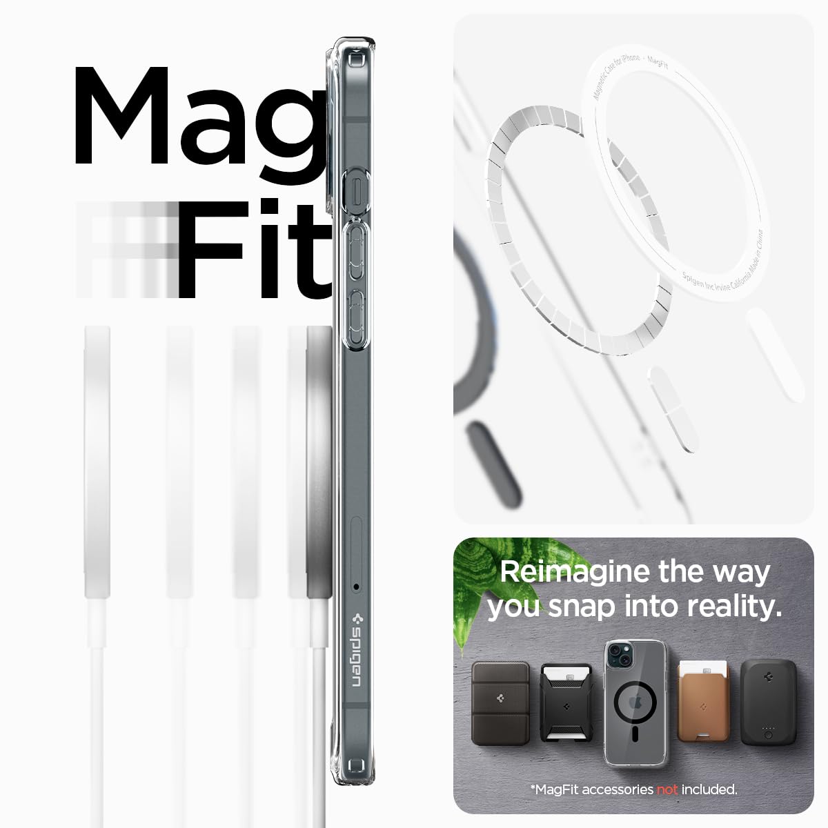 Чохол Spigen для Apple iPhone 15 Plus Ultra Hybrid MagFit, Graphite (ACS06662)