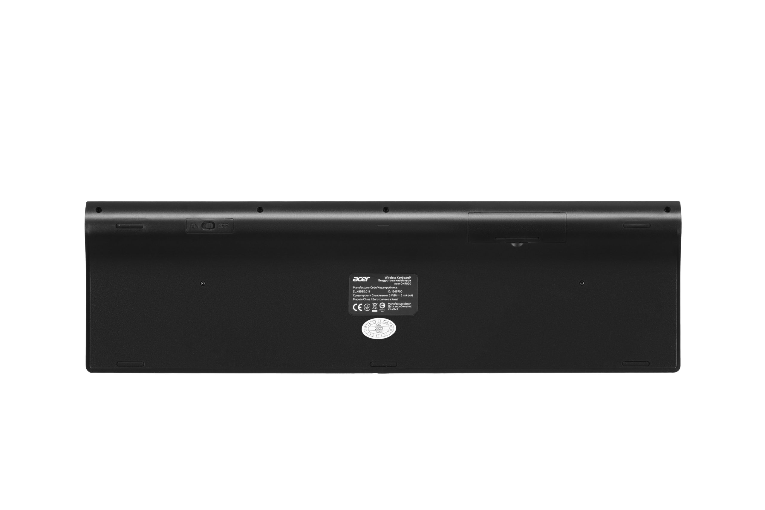 Клавіатура Acer OKR020, 109key, WL, EN/UKR/RU, Black (ZL.KBDEE.011)