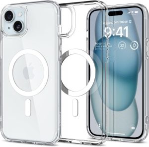 Чохол Spigen для Apple iPhone 15 Ultra Hybrid MagFit, White (ACS06802)