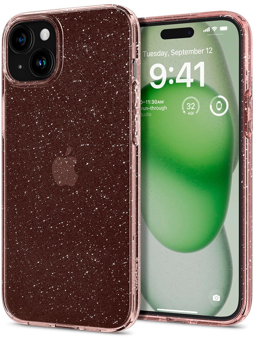 Чохол Spigen для iPhone 15 Plus Liquid Crystal Glitter, Rose Quartz (ACS06649)