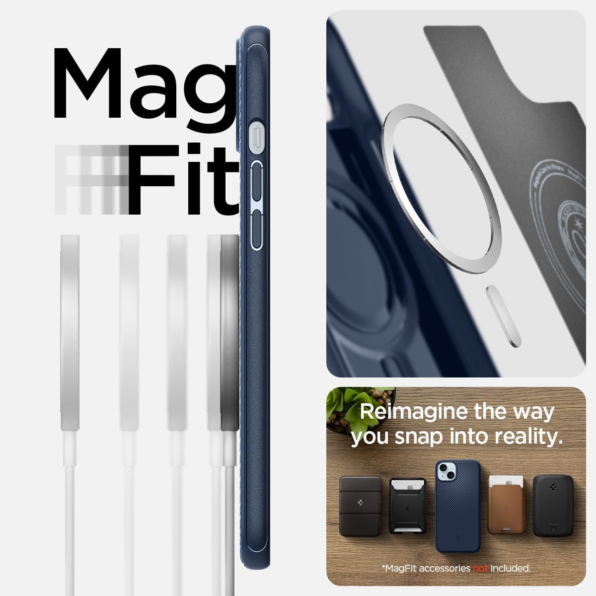 Чохол Spigen для Apple iPhone 15 Mag Armor MagFit, Navy Blue (ACS06816)