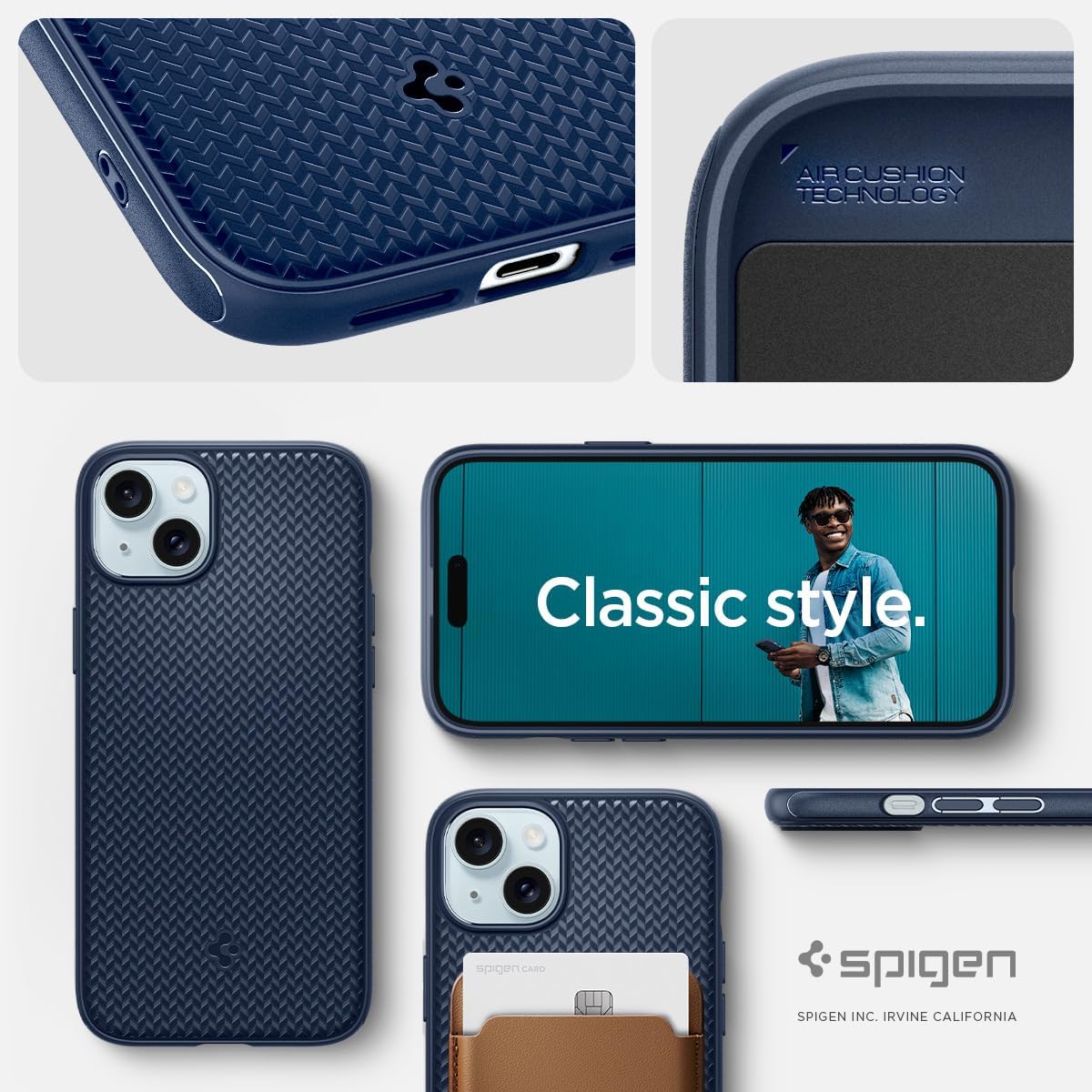 Чохол Spigen для Apple iPhone 15 Mag Armor MagFit, Navy Blue (ACS06816)