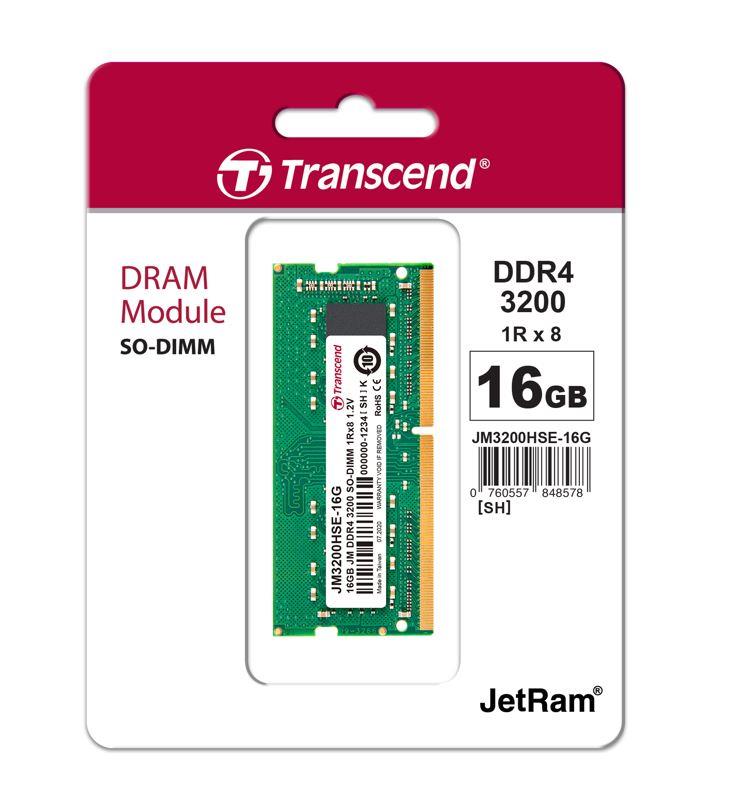 Память для ноутбука Transcend DDR4 3200 16GB SO-DIMM (JM3200HSE-16G)