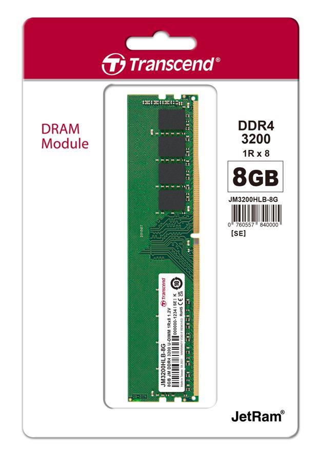 Память для ПК Transcend DDR4 3200 8GB (JM3200HLB-8G)