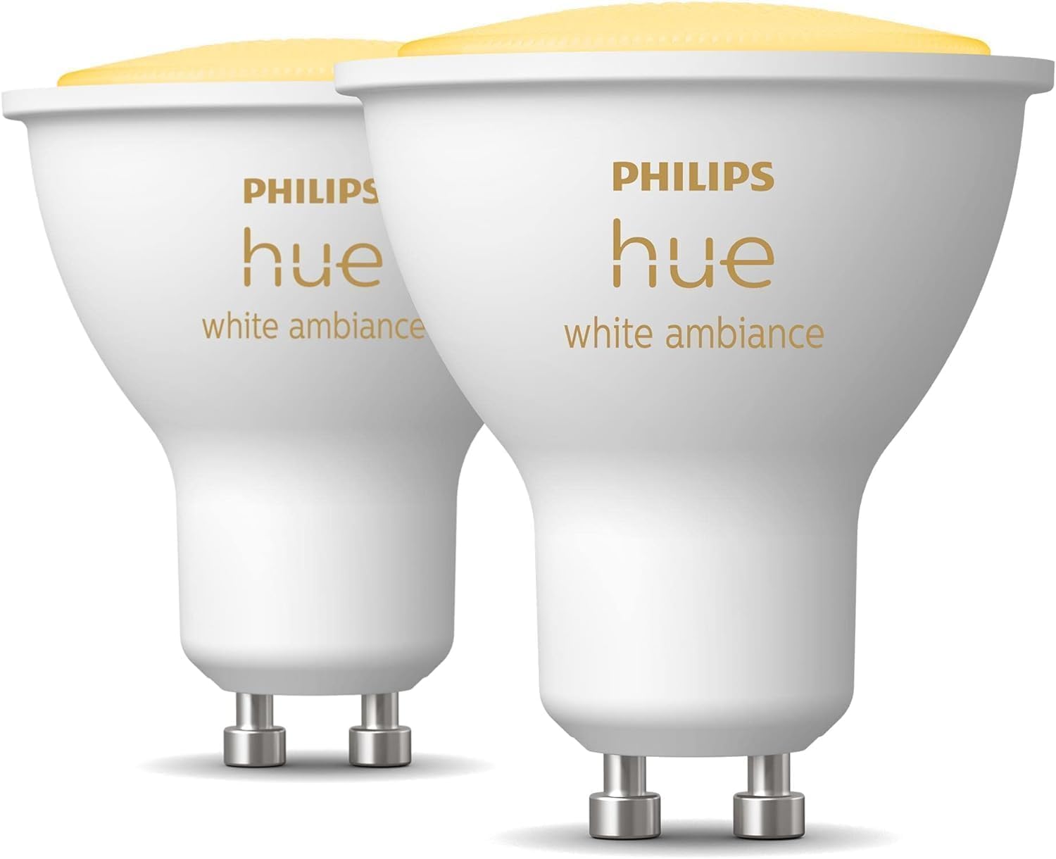 Лампа розумна Philips Hue GU10, 5W(50Вт), 2200K-6500K 2шт (929001953310)