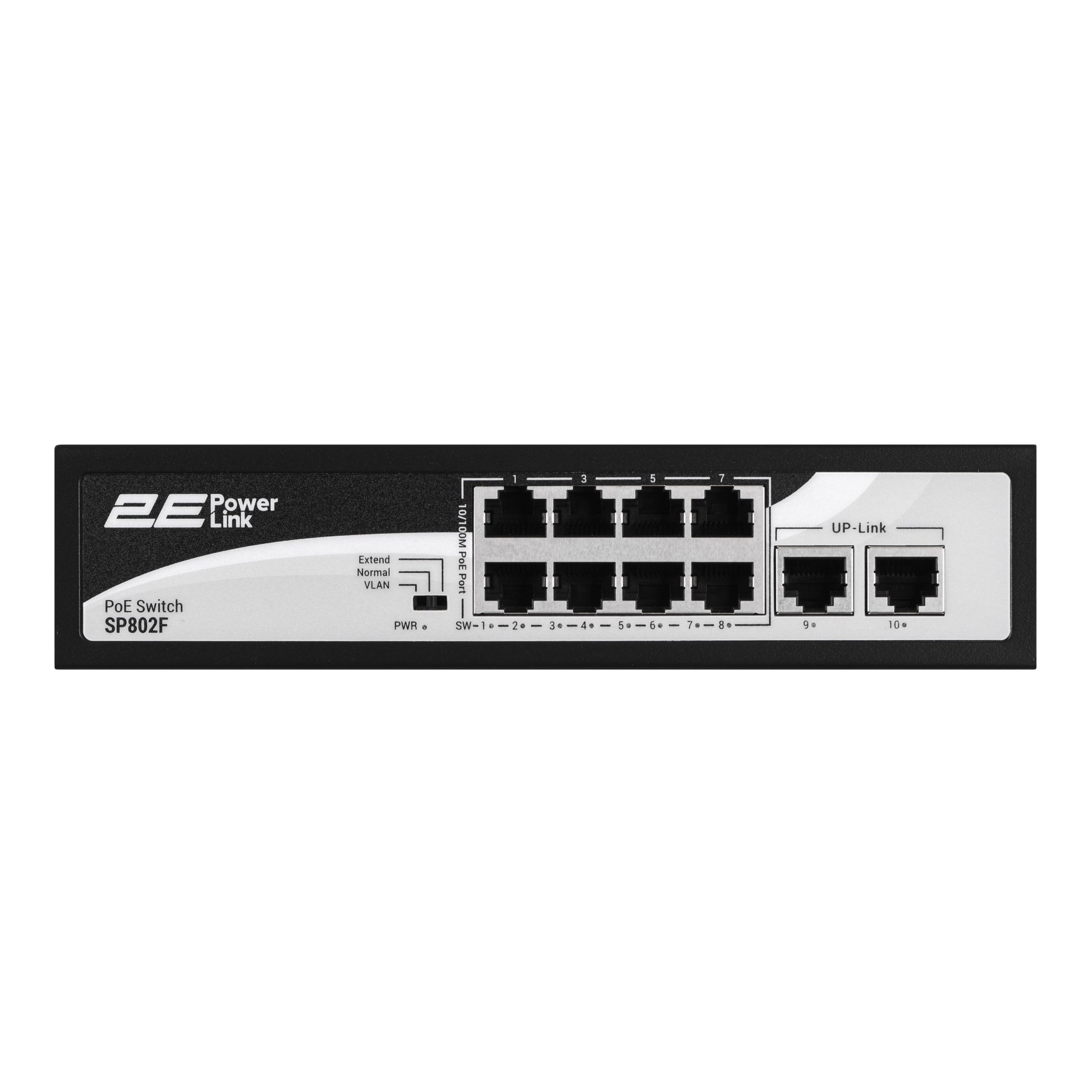 Коммутатор 2E PowerLink SP802F 8xFE PoE+, 2xFE Uplink, 96Вт (2E-SP802F-2)