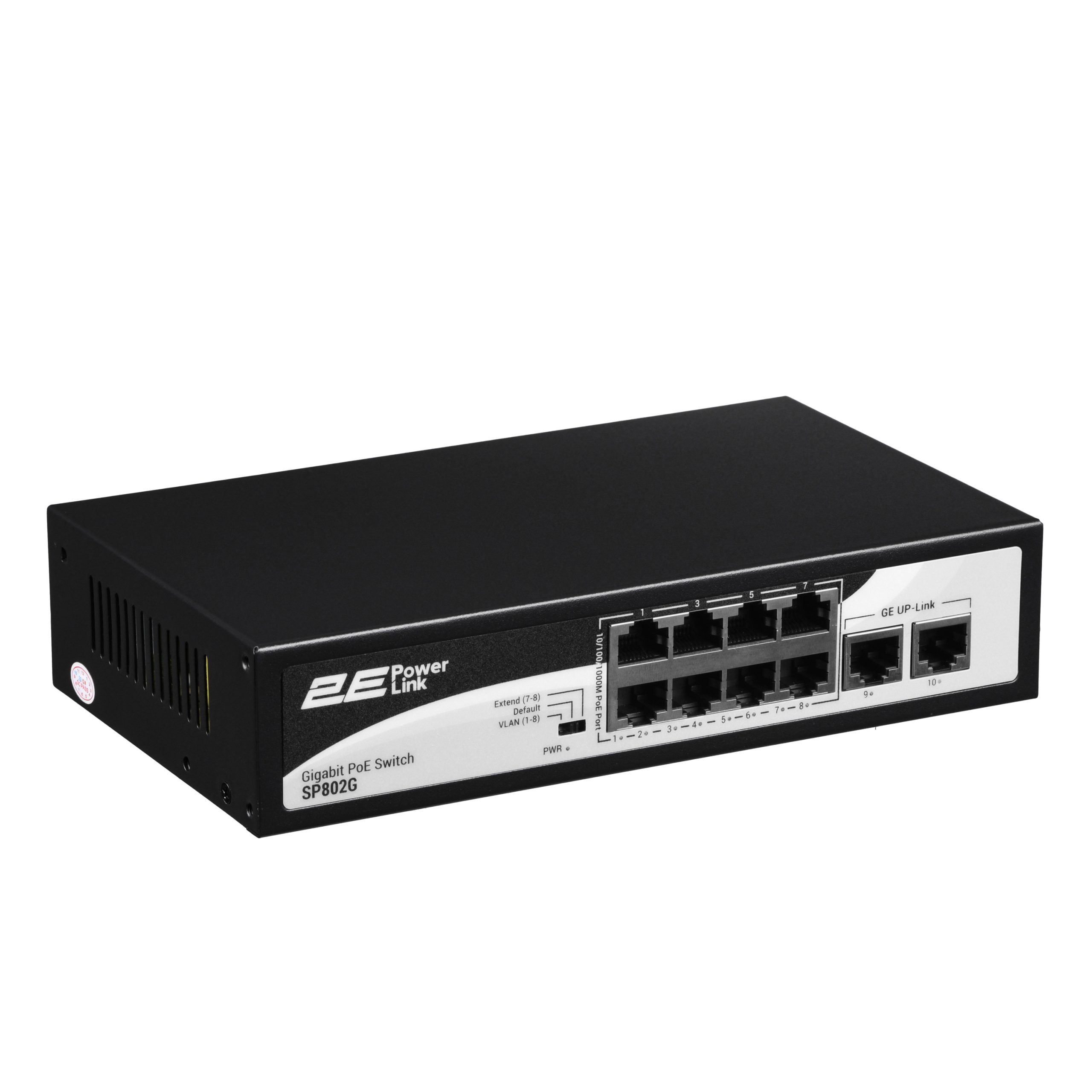 Комутатор 2E PowerLink SP802G 8xGE PoE+, 2xGE Uplink, 120Вт (2E-SP802G-2)