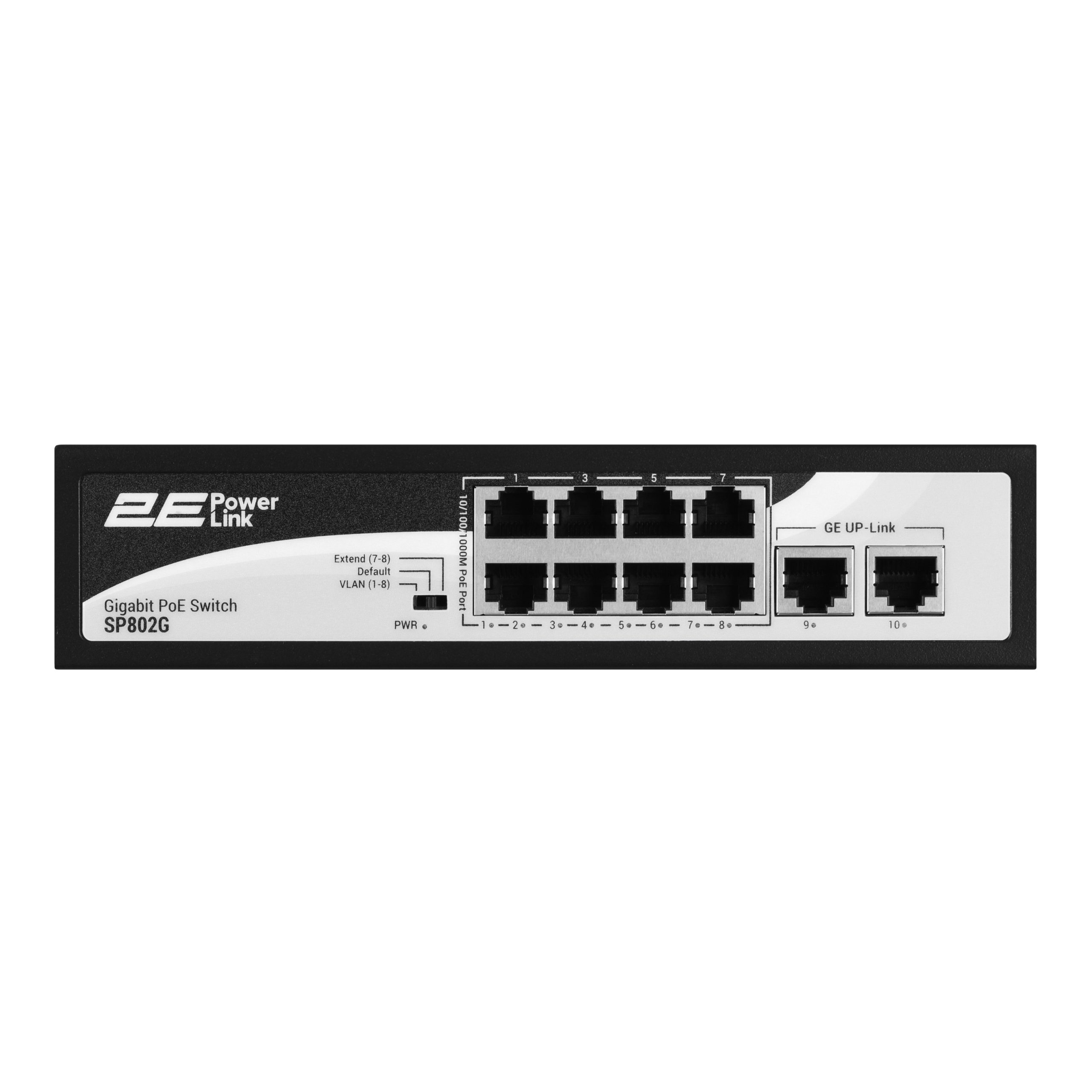 Комутатор 2E PowerLink SP802G 8xGE PoE+, 2xGE Uplink, 120Вт (2E-SP802G-2)