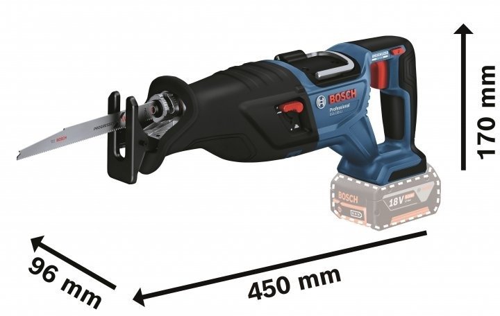 Пила шабельна акумуляторна Bosch GSA 185-LI, 18 В, без АКБ та ЗП (0.601.6C0.020)