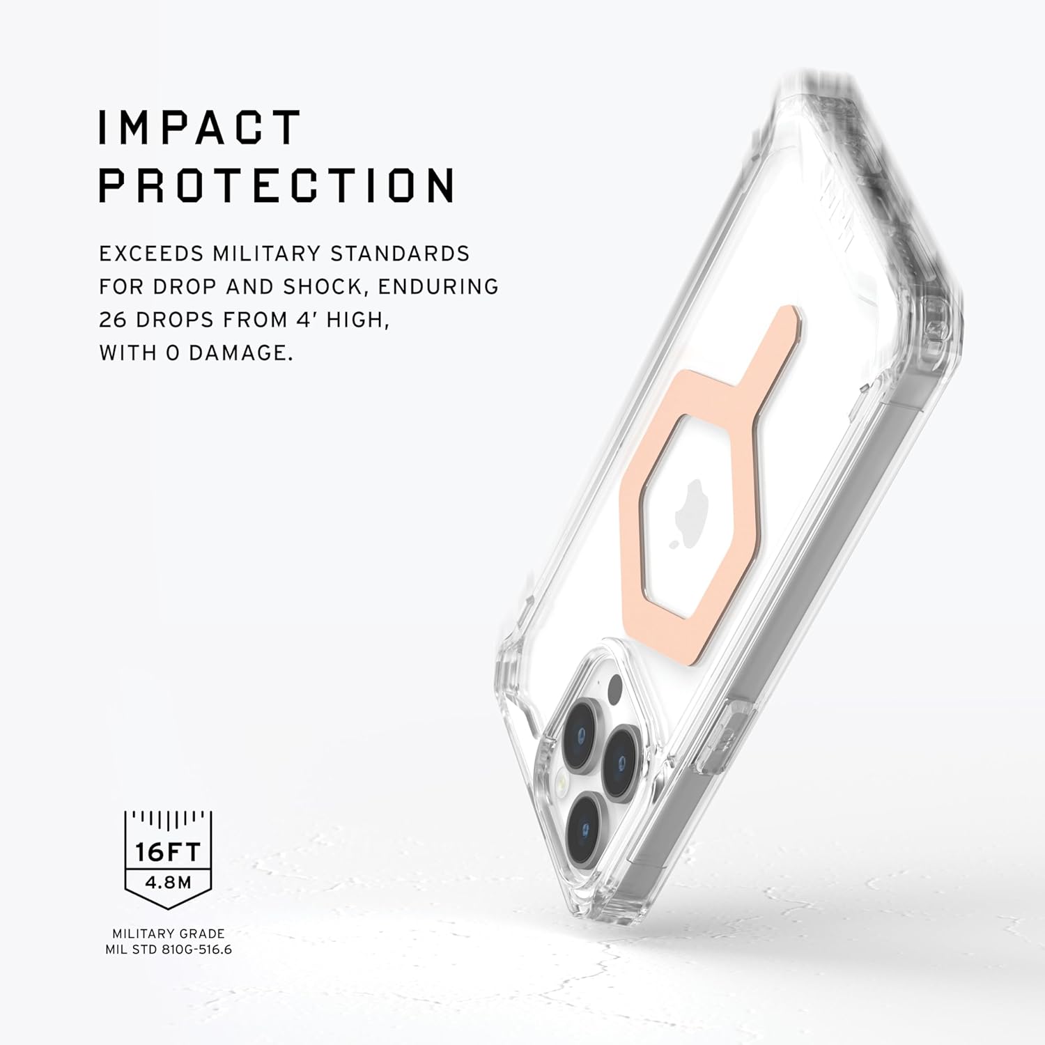 Чохол UAG для Apple iPhone 15 Pro Max, Plyo Magsafe, Ice/Gold