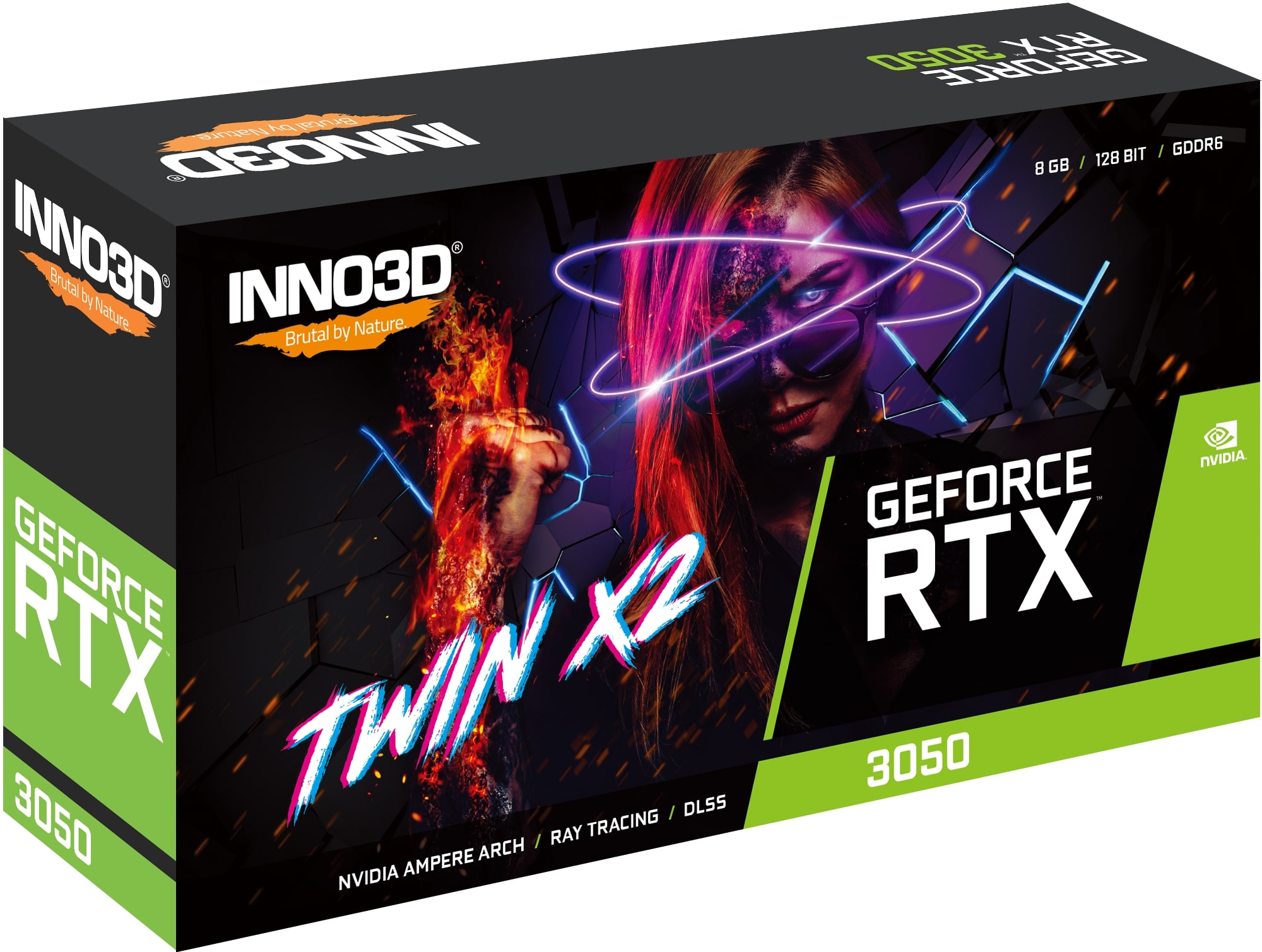 Inno3d Відеокарта GeForce RTX 3050 8GB GDDR6 Twin X2