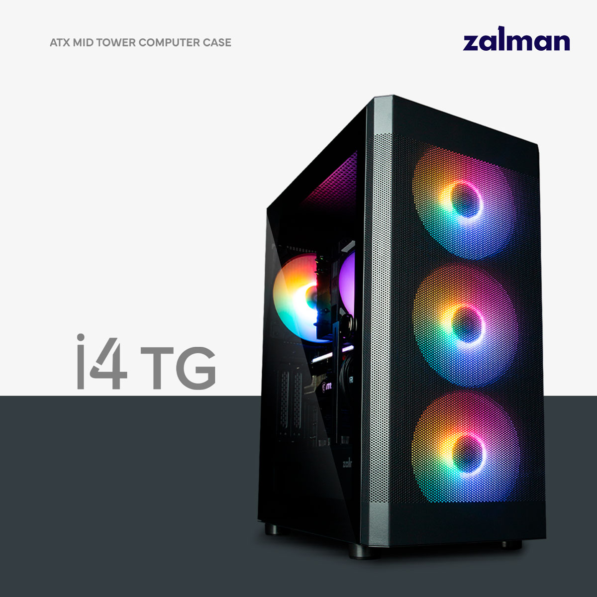 Корпус ZALMAN I4 TG без БЖ (I4TGBLACK)