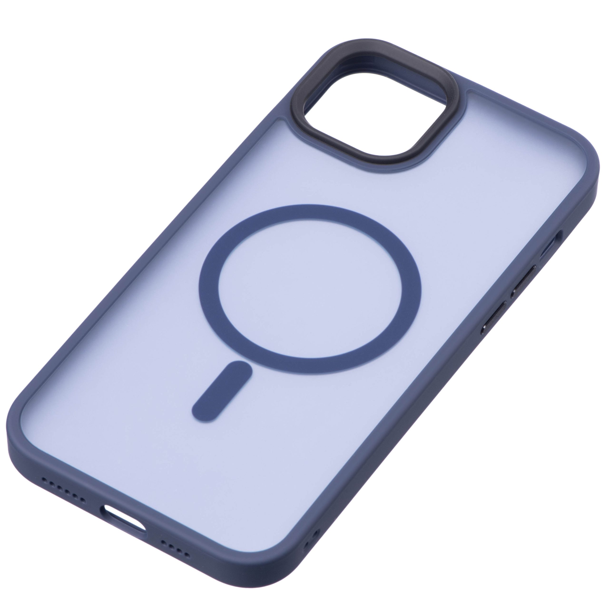 Чехол 2Е Basic для Apple iPhone 15 Plus, Soft Touch MagSafe Cover, Dark Blue (2E-IPH-15PRM-OCLS-DL)