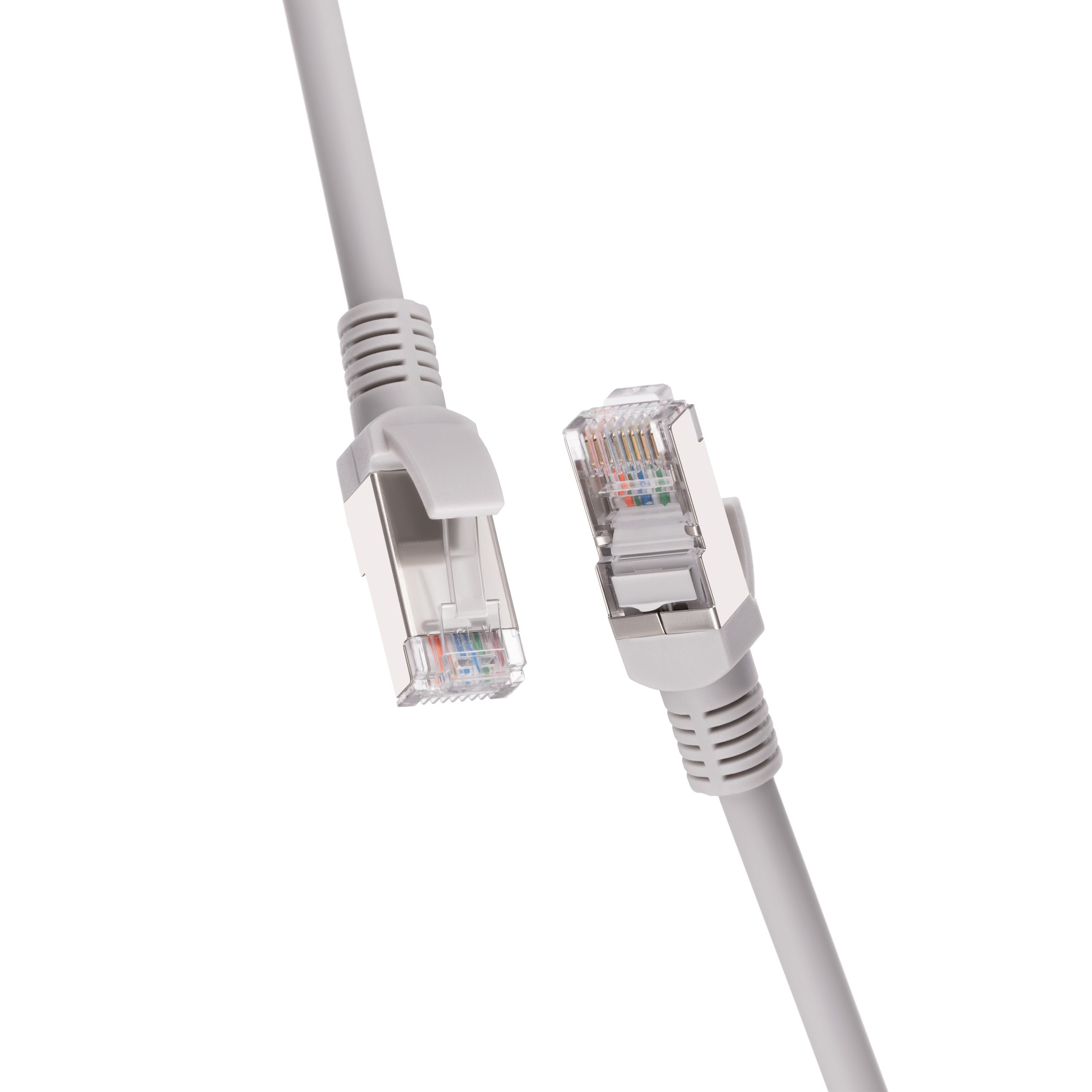 Патч-корд 2E САТ 5e, FTP, 1м, 26AWG, RJ45, 7/0.16, Cu, LSZH, Grey (2E-PC5ECU-FTP1LSZH-GRY)