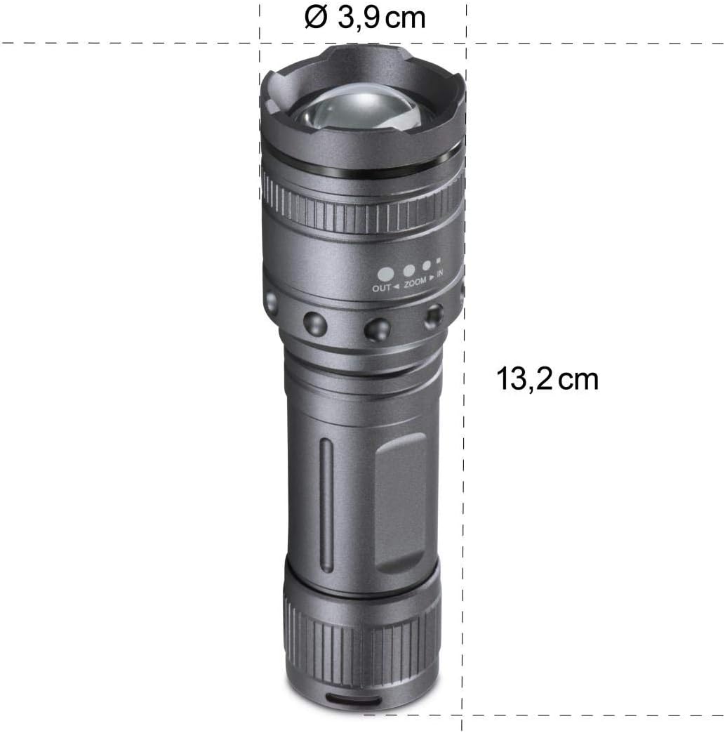 Ліхтар ручний на батарейках Hama Ultra Pro LED Torch, AAAx4, 1000лм, 10Вт, LED, 4 функції освітлення, чорний