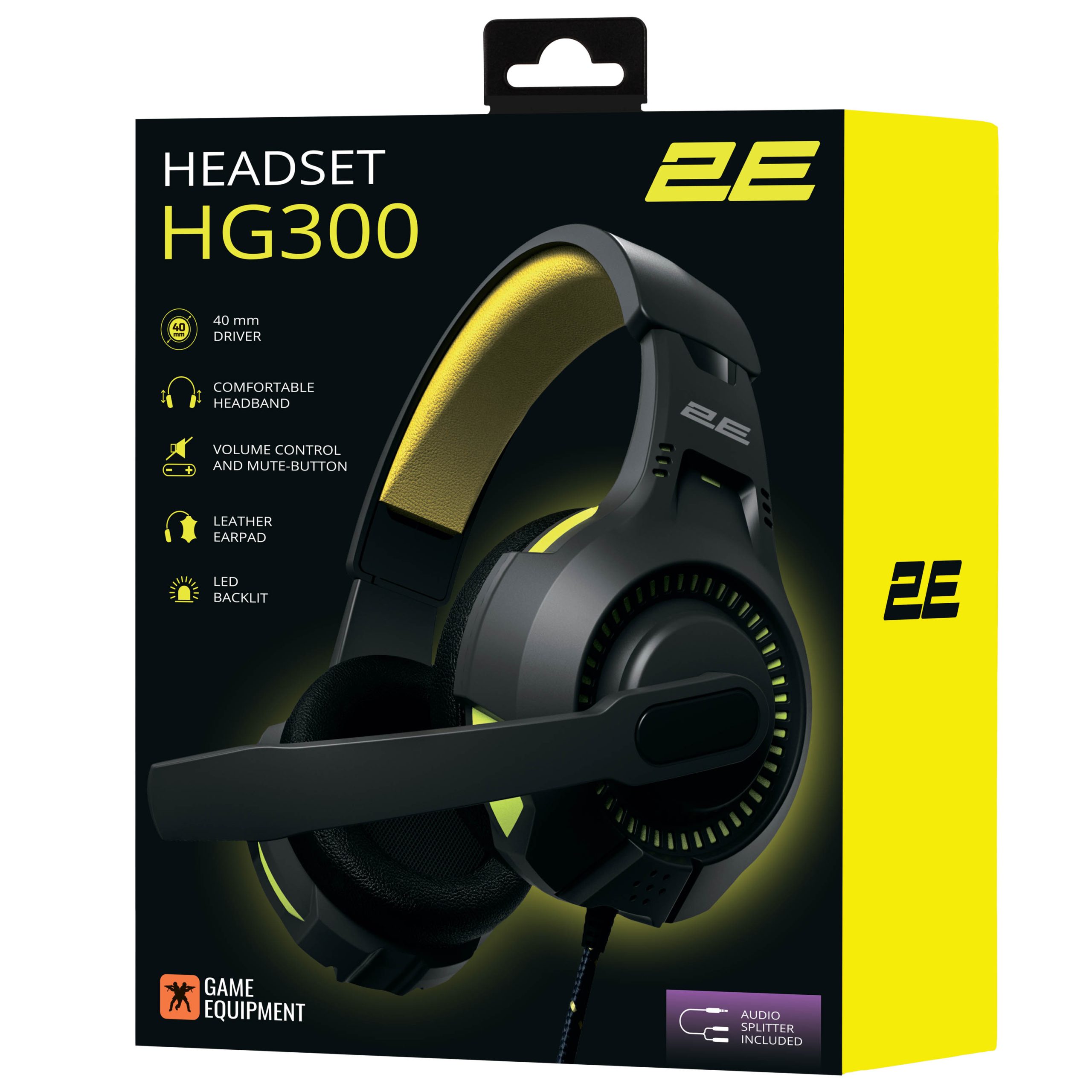 Ігрова гарнітура 2E Gaming HG300 LED 3.5mm Black