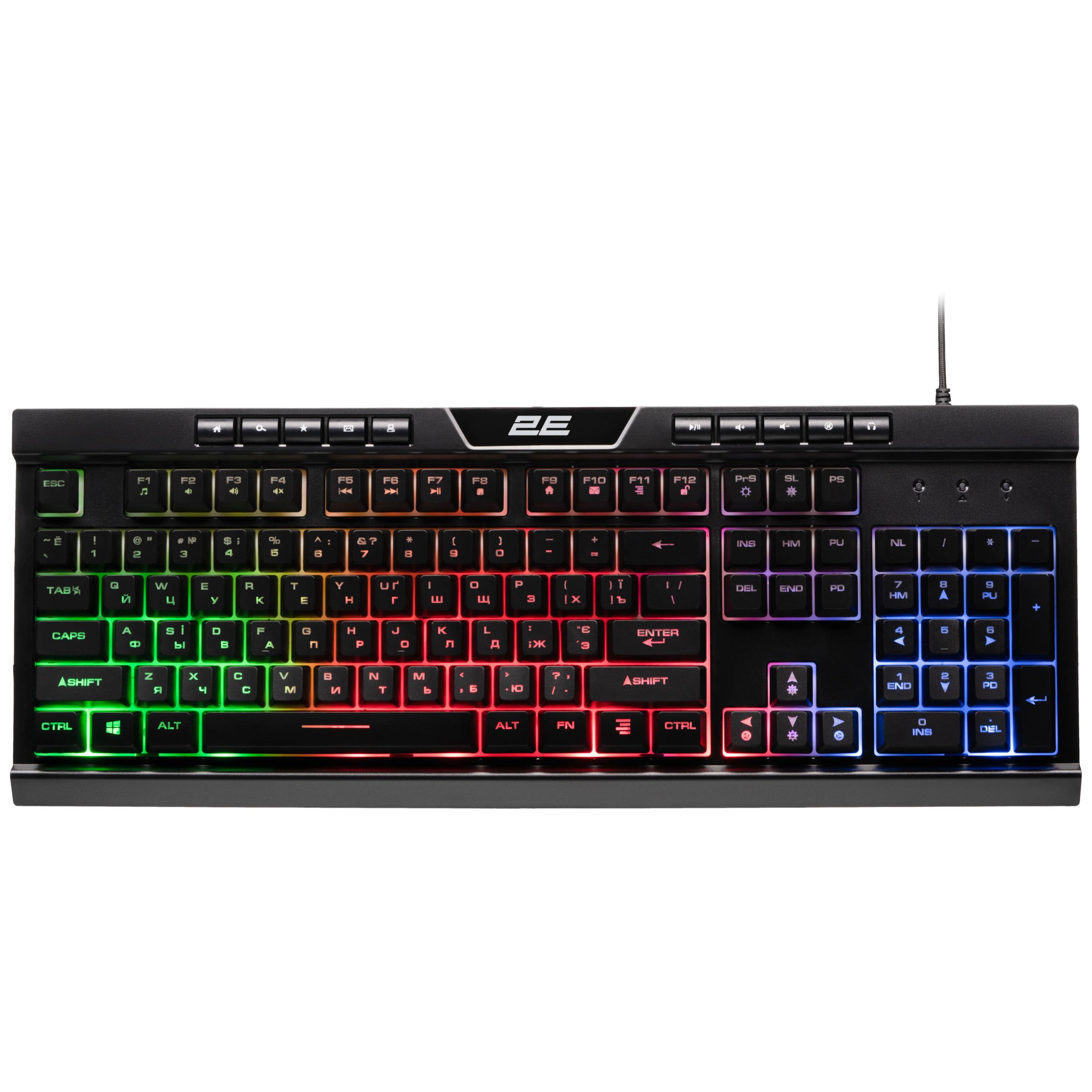 Клавіатура 2E Gaming KG300 LED Black (2E-KG300UB)