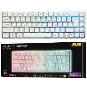 Клавіатура ігрова 2E Gaming KG350 RGB White (2E-KG350UWT)