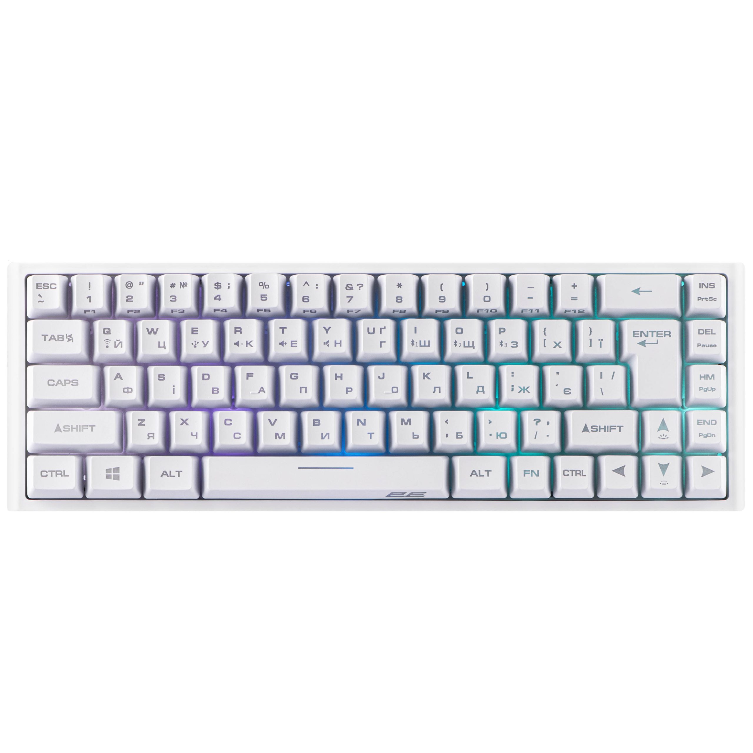 Клавиатура игровая 2E Gaming KG360 RGB WL White (2E-KG360UWT)