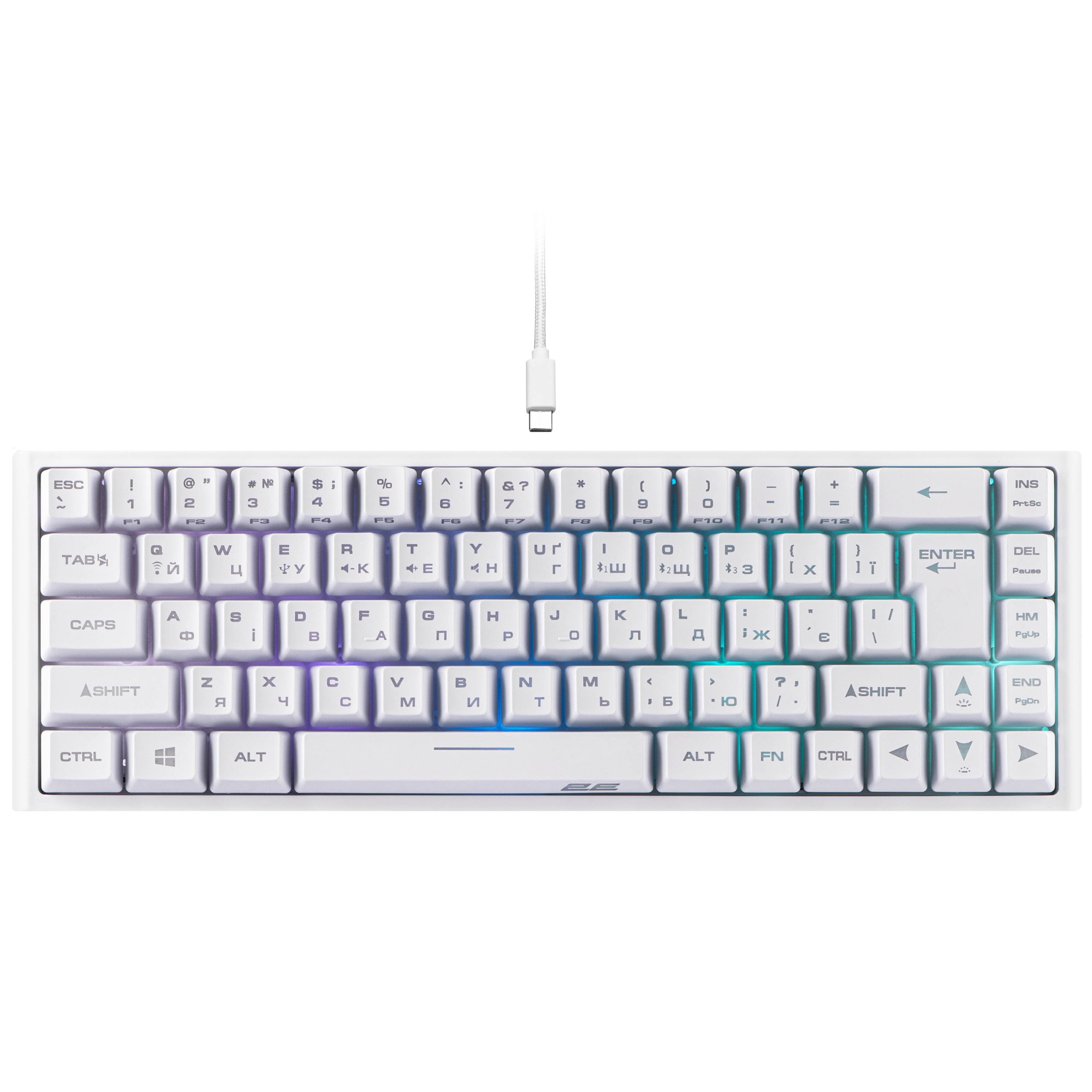 Клавиатура игровая 2E Gaming KG360 RGB WL White (2E-KG360UWT)