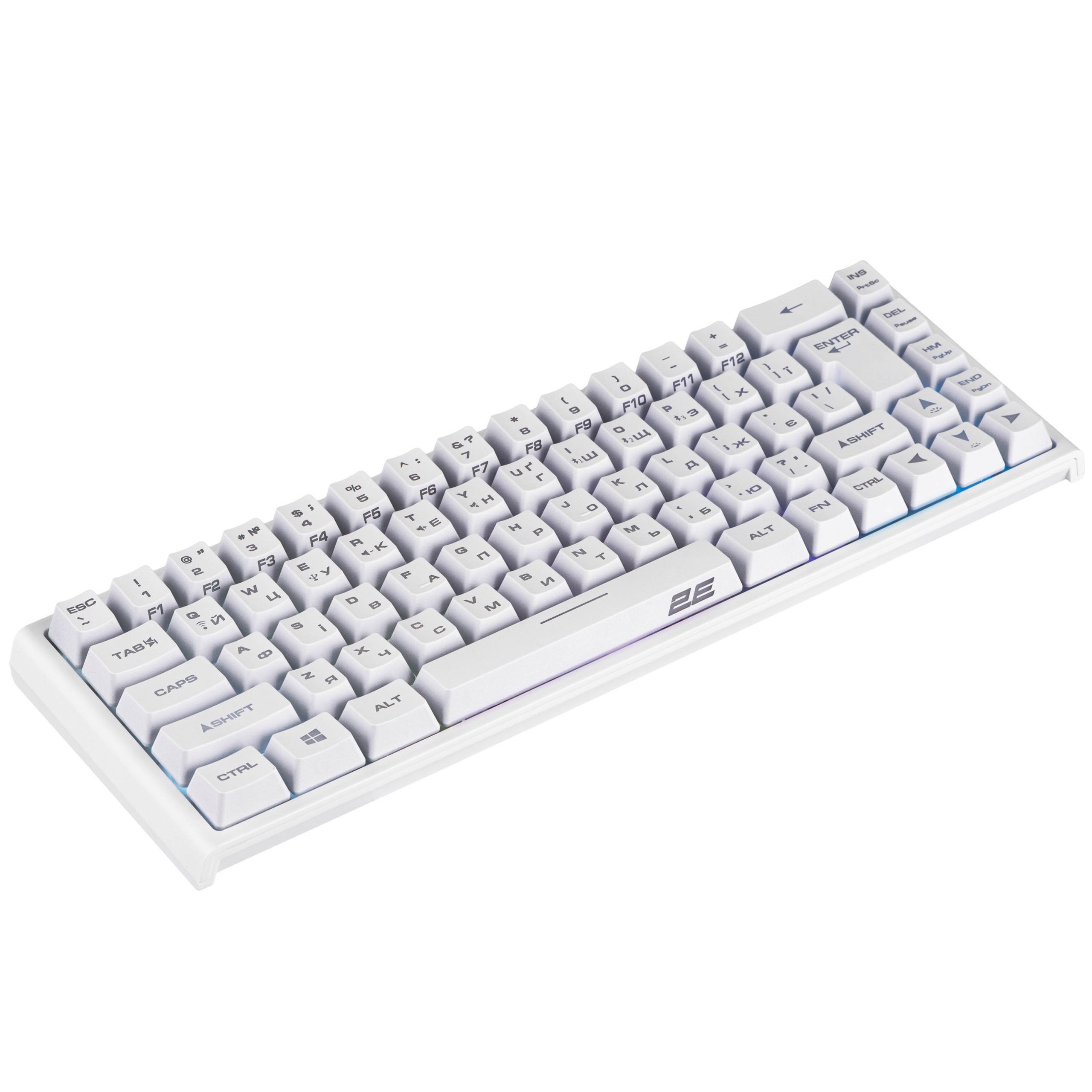 Клавиатура игровая 2E Gaming KG360 RGB WL White (2E-KG360UWT)