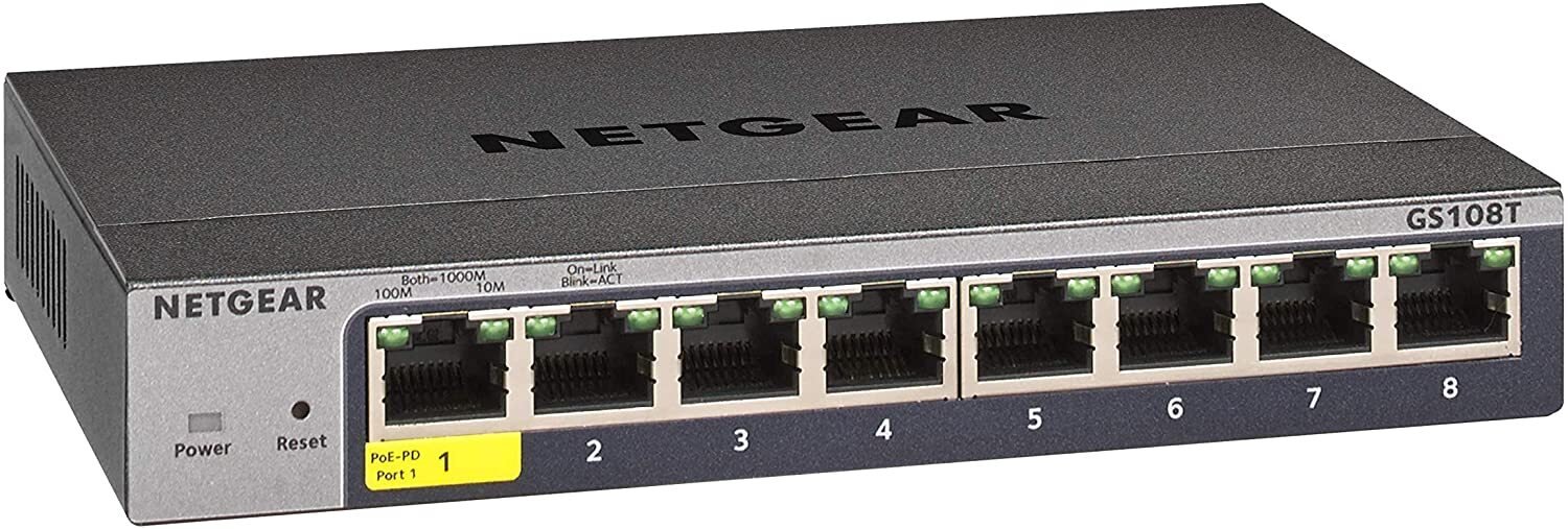 Комутатор NETGEAR GS108T 8xGE, керований L2