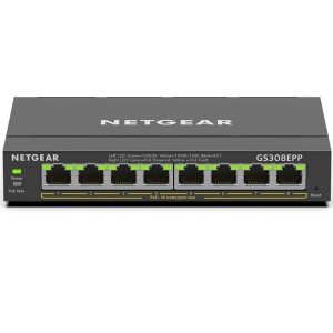 Комутатор NETGEAR GS308EPP 8xGE PoE+ (123Вт), керований (GS308EPP-100PES)