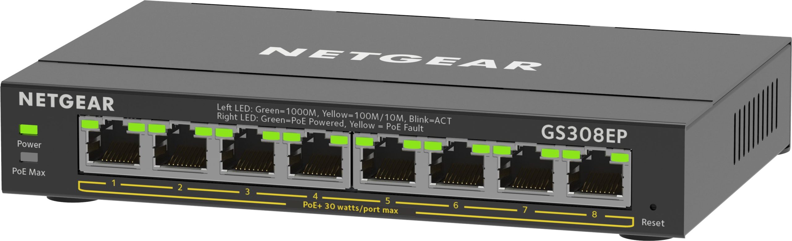 Коммутатор NETGEAR GS308EP 8xGE PoE+(62W), управляемый