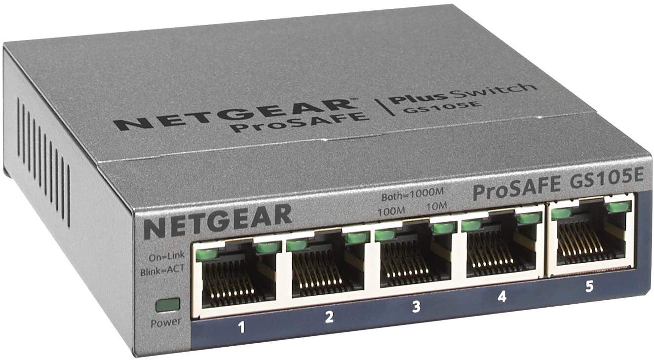 Комутатор NETGEAR GS105E 5xGE, керований L2