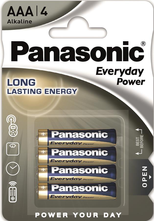 Батарейка Panasonic EVERYDAY POWER лужна AAА блістер, 4 шт.