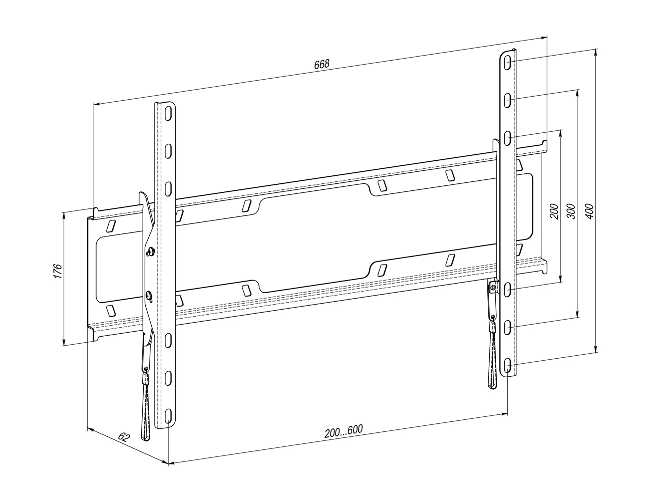 Кріплення похиле Simpler 40-82" 68EN (68EN)