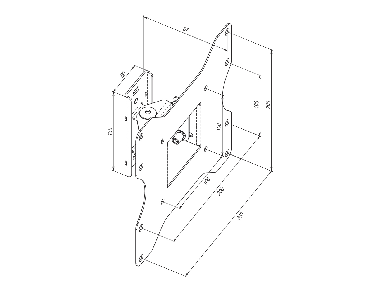 Кріплення похило-поворотне Simpler 22-43`` 25ET (25ET)