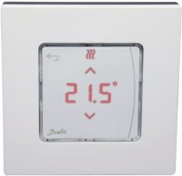 Терморегулятор Danfoss Icon2 RT, Display, +5...35° C, програмований, дротовий, вбудований, 24V, білий