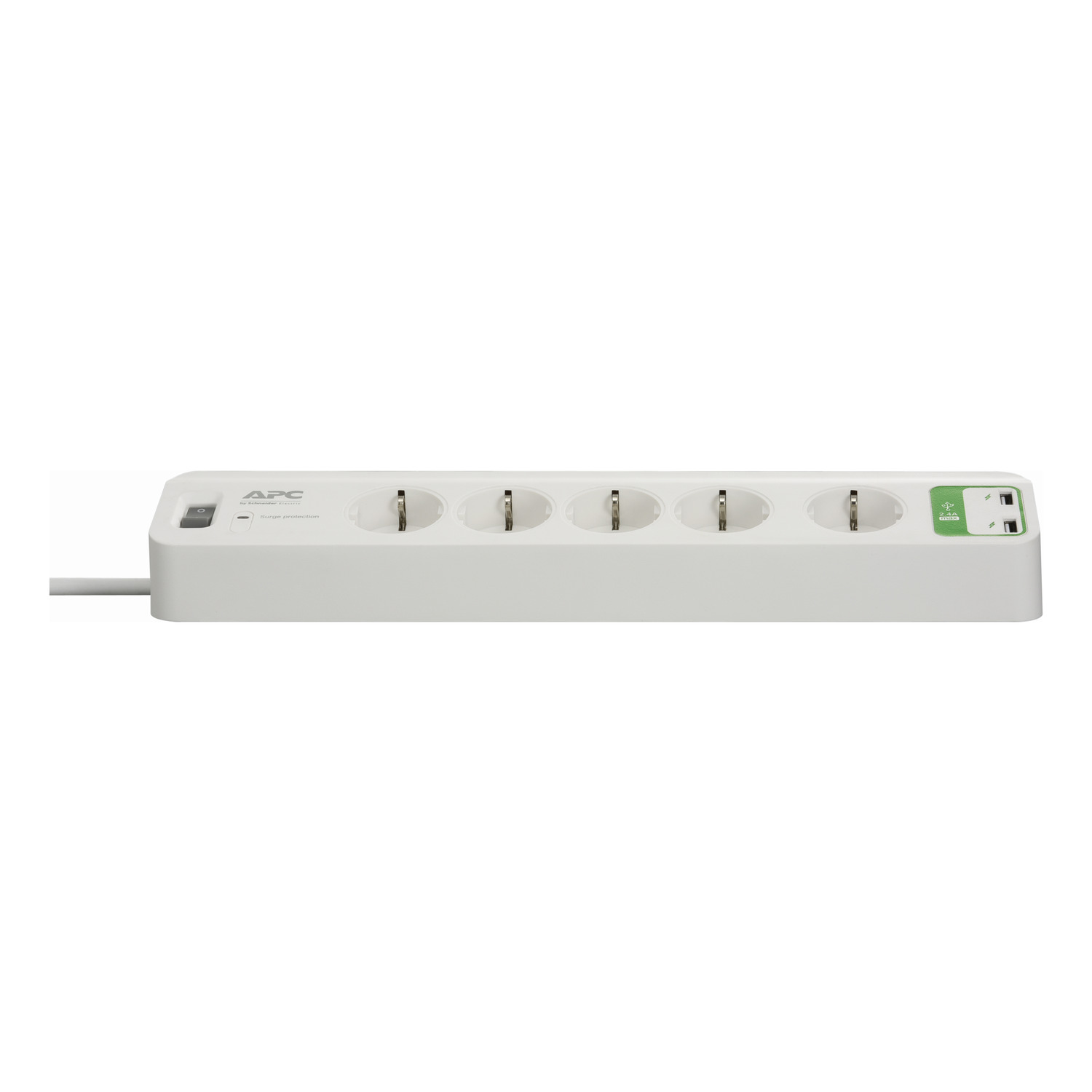 Фільтр APC Essential SurgeArrest 5 outlets + 2 USB (5V, 2.4A)