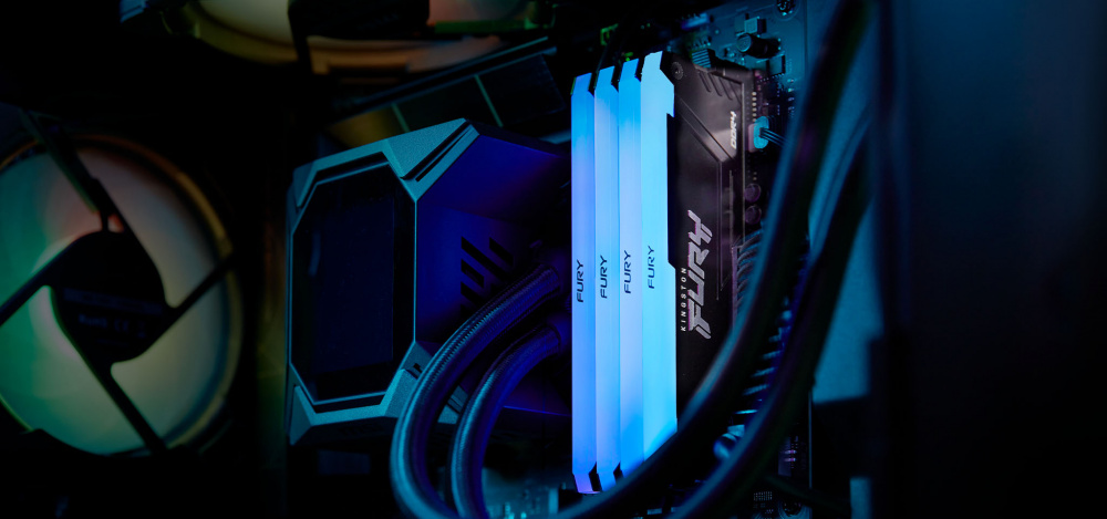 Пам`ять ПК Kingston DDR4 16GB 3200 FURY Beast RGB