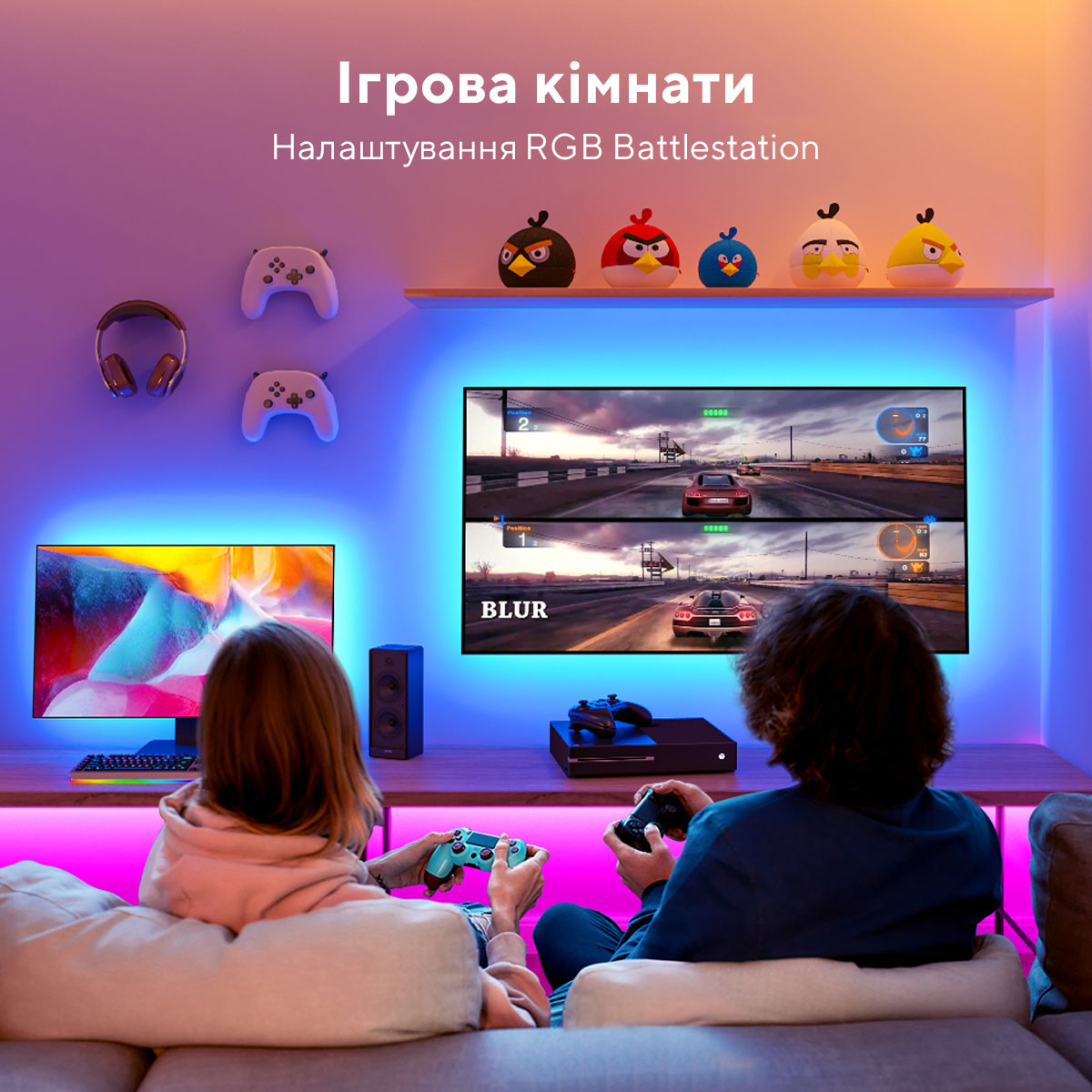 Набір підсвічування Govee H6179 TV LED Backlight, 46-60', RGB, WI-FI/Bluetooth, чорний