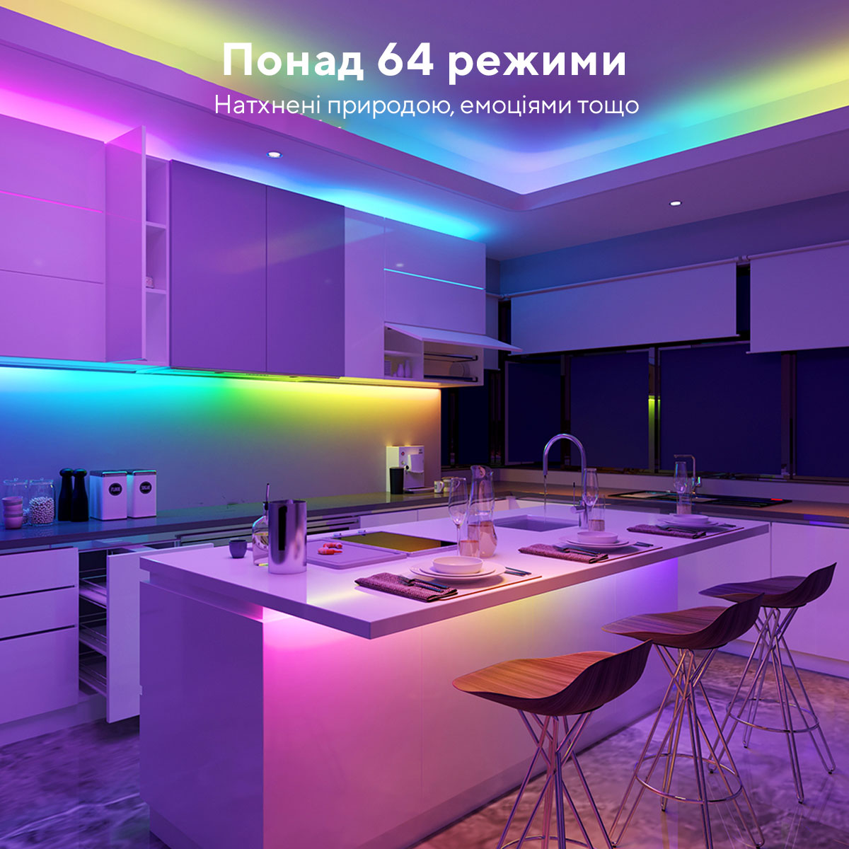 Стрічка світлодіодна розумна Govee H619A LED Strip Light With Protective Coating, 5м, RGBIC, WI-FI/Bluetooth, білий