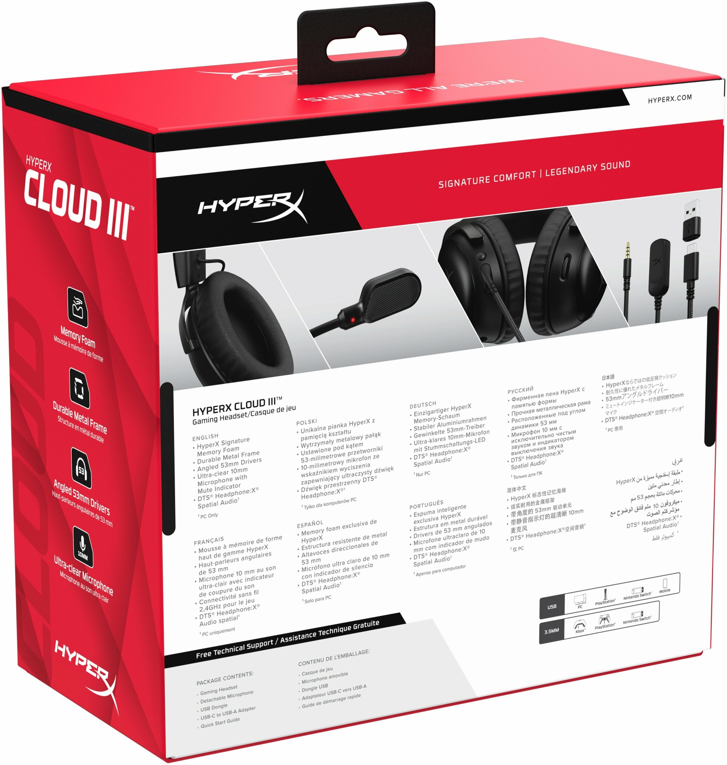 Игровая гарнитура HyperX Cloud III Black (727A8AA)