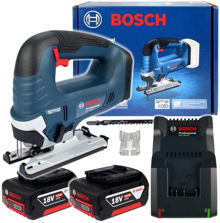 Лобзик Bosch GST 185-LI, акумуляторний 18В, 2х4А•год, 3500об•хв, хід 26мм, кейс, 2кг