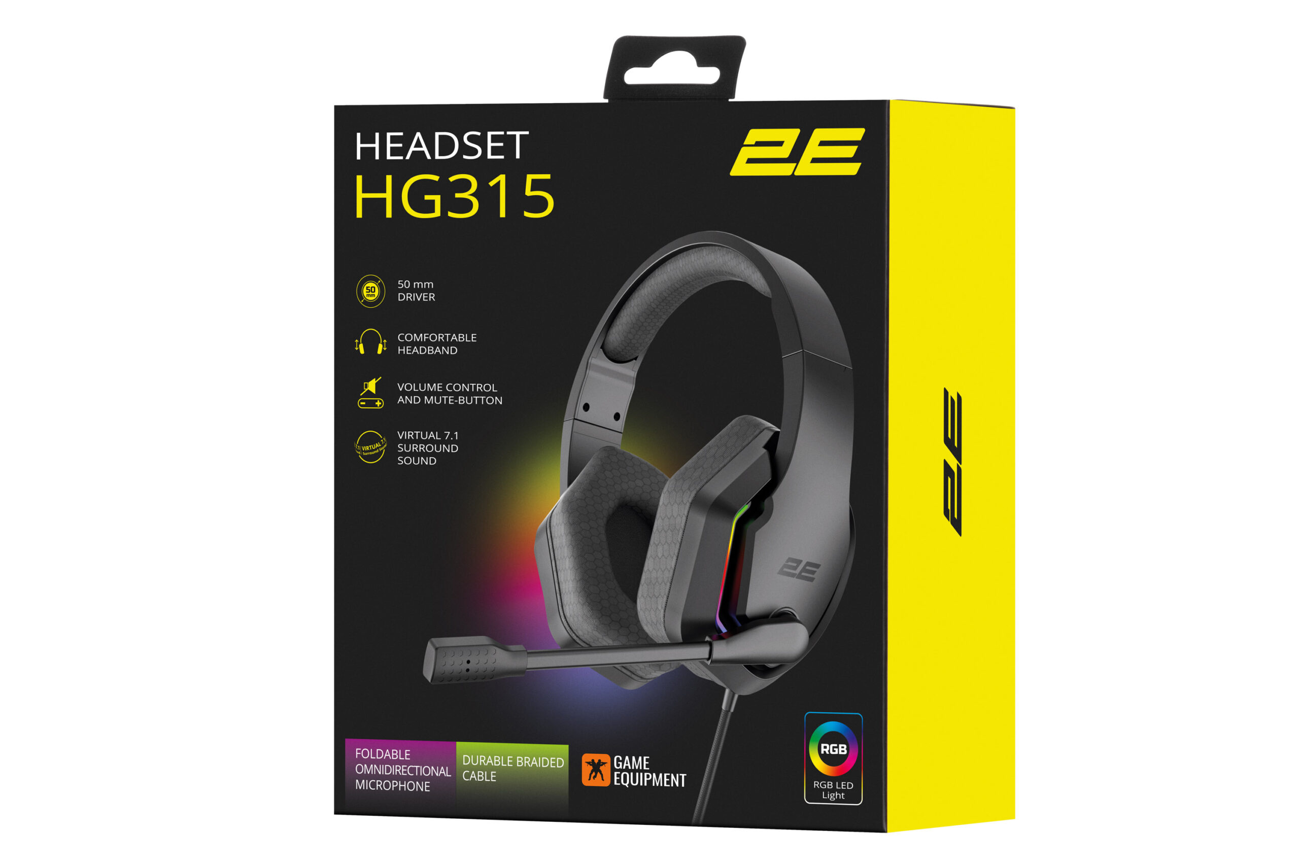 Игровая гарнитура 2E Gaming HG315 RGB USB 7.1 Black