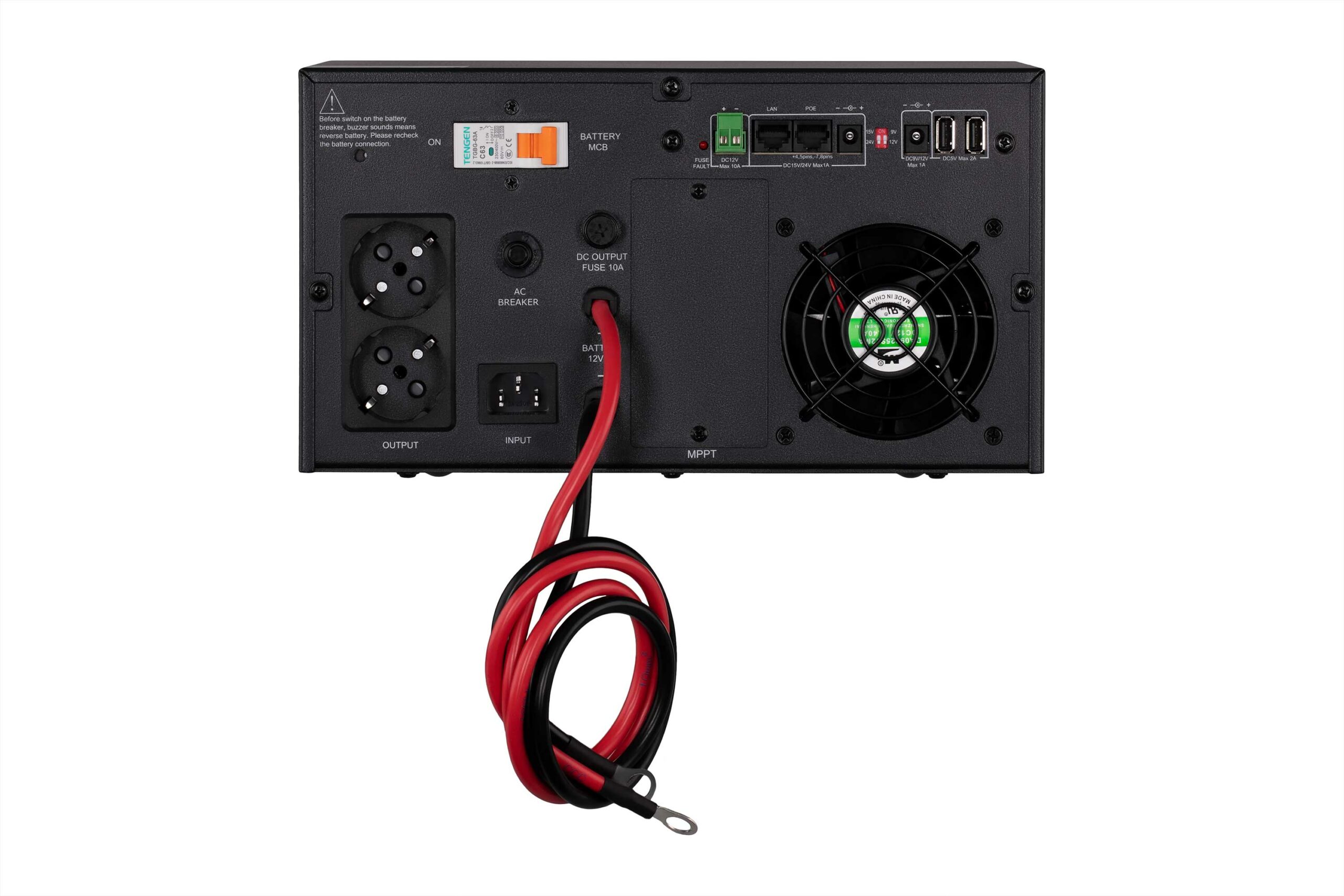 Інвертор 2E HI600, 600W, 12V – 230V, LCD, AVR, + DC output (2E-HI600)