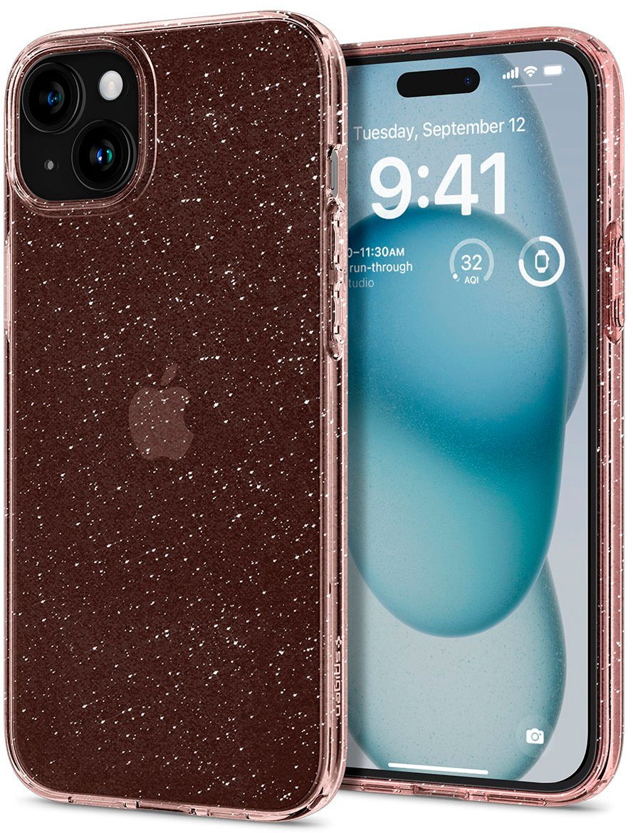 Чохол Spigen для Apple iPhone 15 Liquid Crystal Glitter, Rose Quartz (ACS06789)