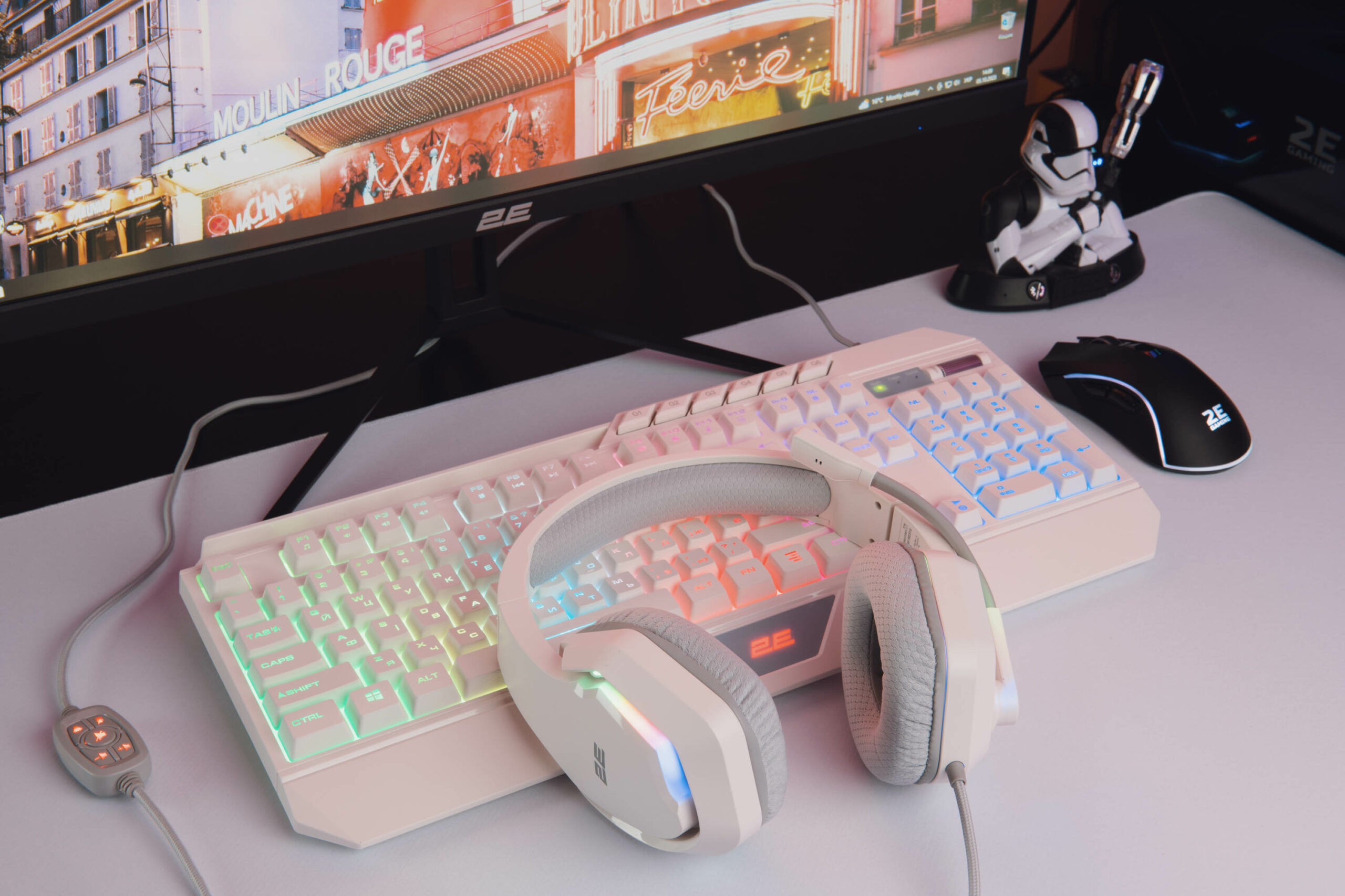 Ігрова гарнітура 2E Gaming HG315 RGB USB 7.1 White