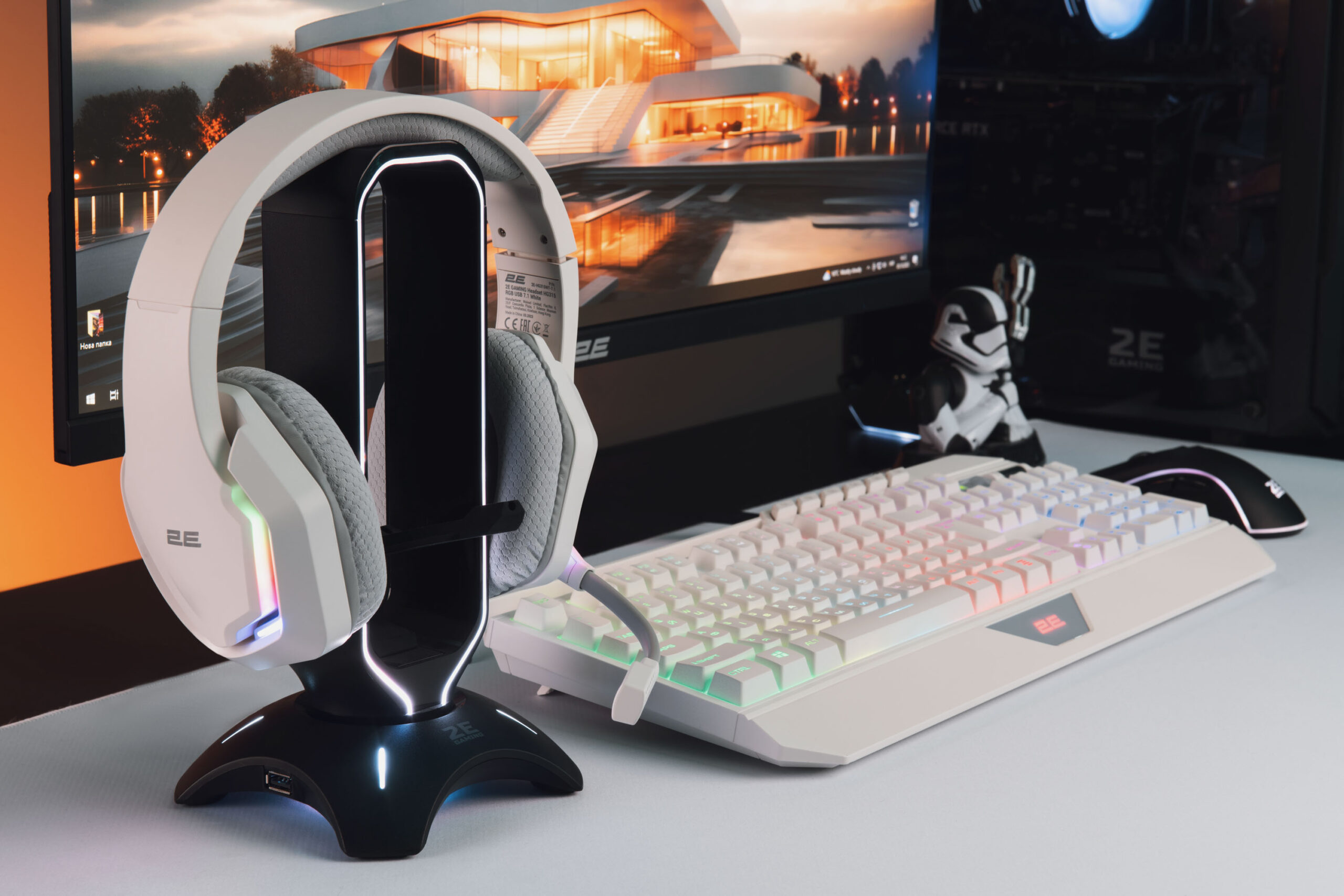 Игровая гарнитура 2E Gaming HG315 RGB USB 7.1 White