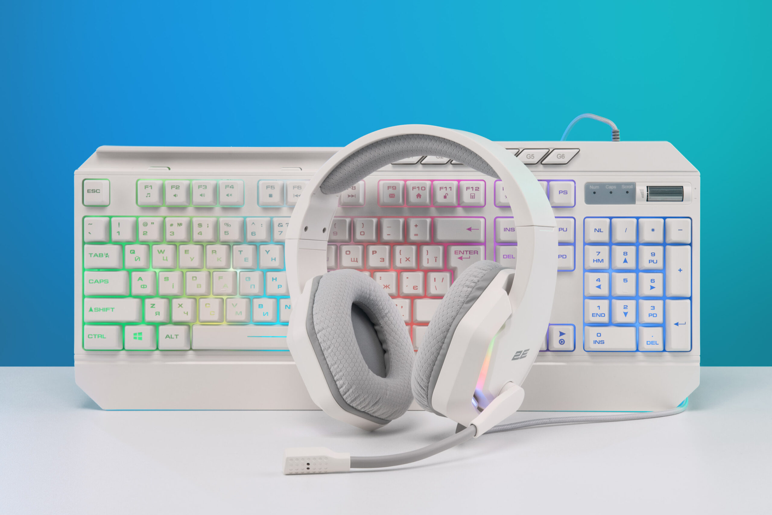 Игровая гарнитура 2E Gaming HG315 RGB USB 7.1 White